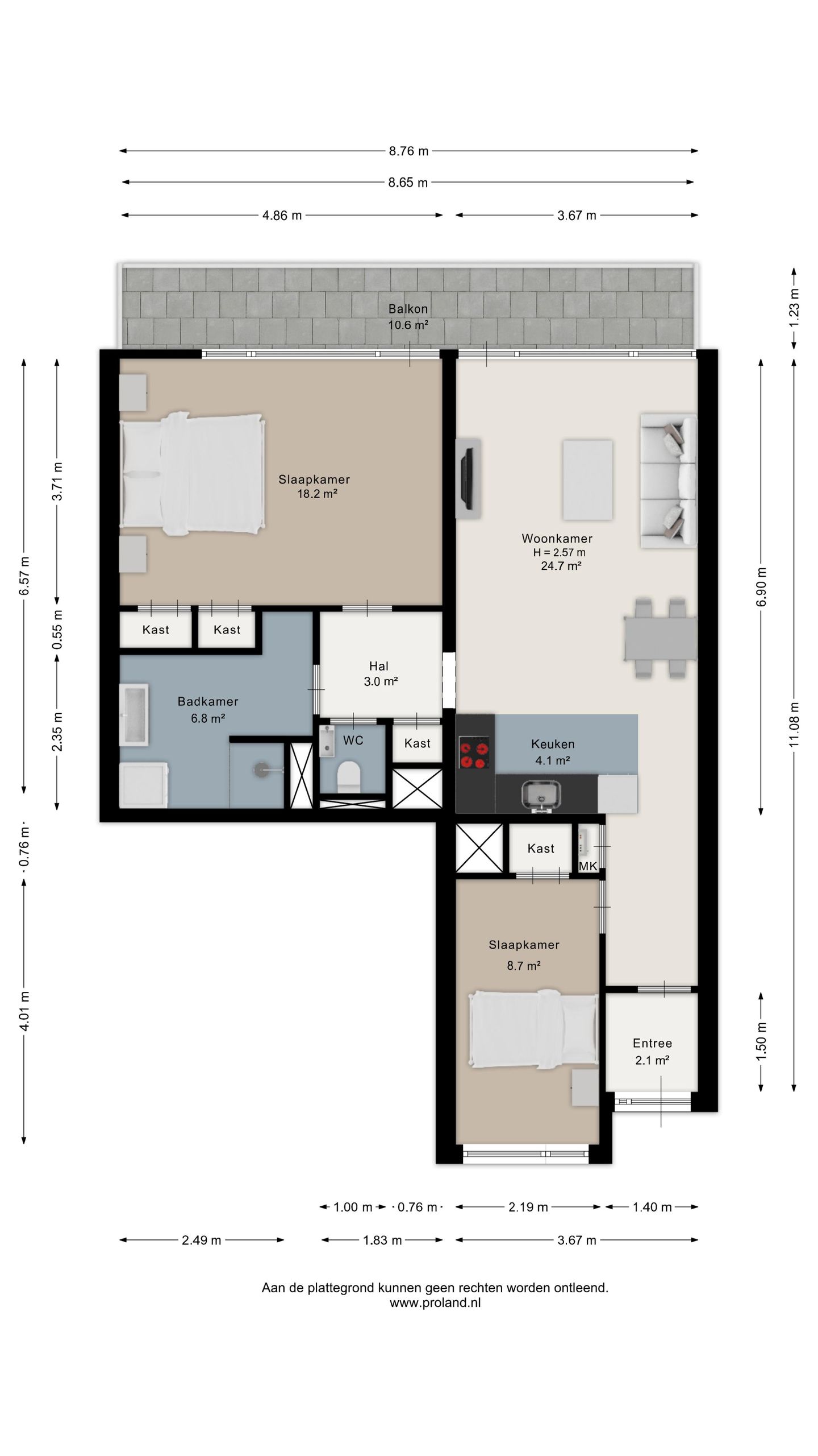 Spacious Two Bedroom Apartment with Balcony in Amstelveen — 34