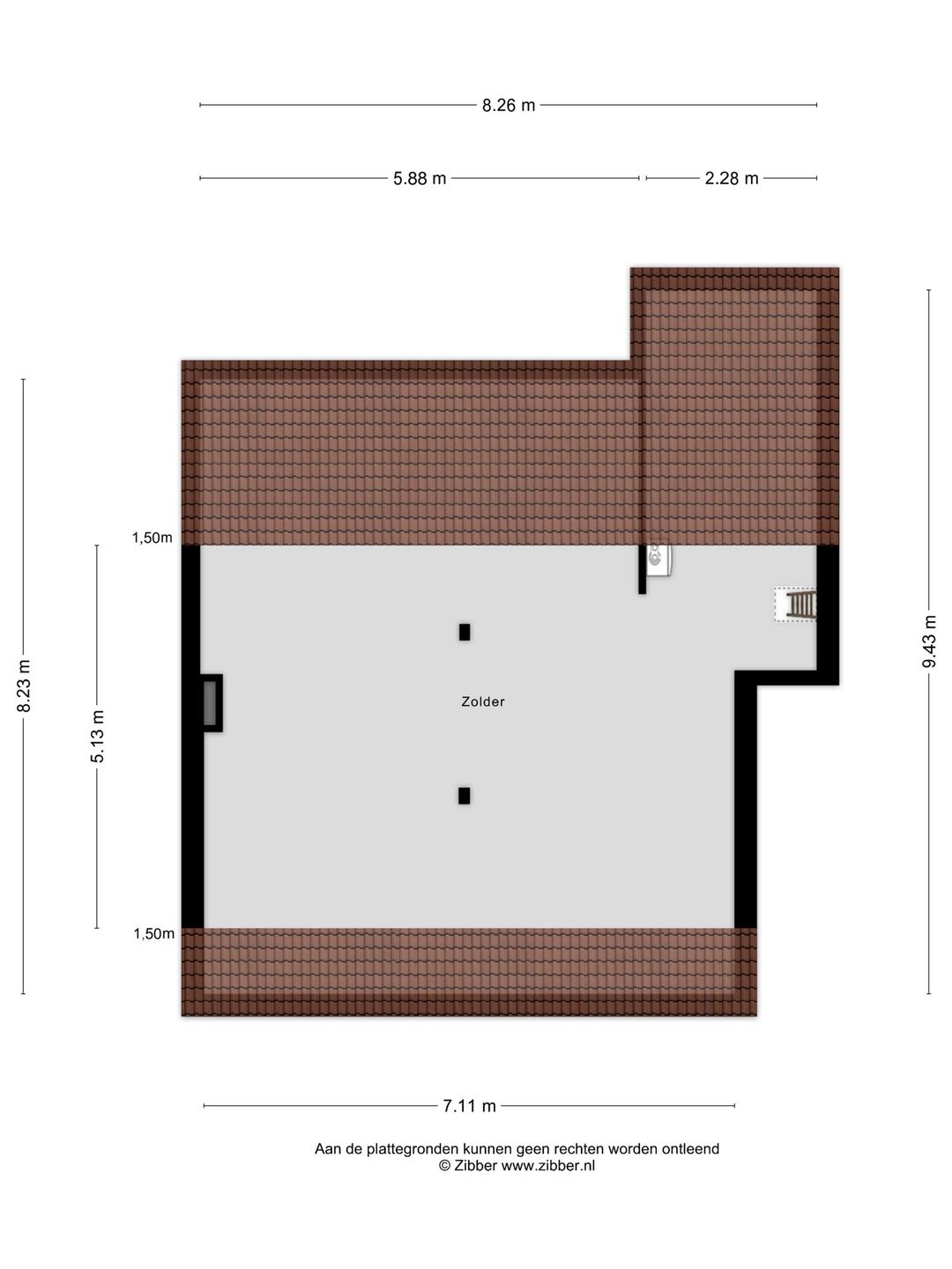 Top Floor Apartment with Balcony and Expansion Potential in Historic Middelburg Center — 28