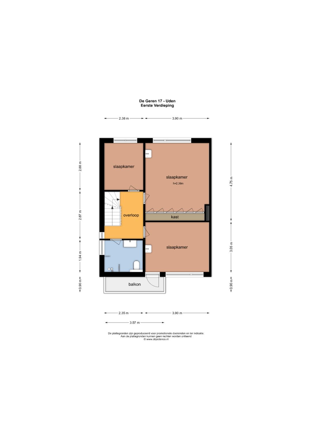 Spacious semi-detached family home with four bedrooms, garage, and sunny southwest garden in a quiet green location near Uden center — 34