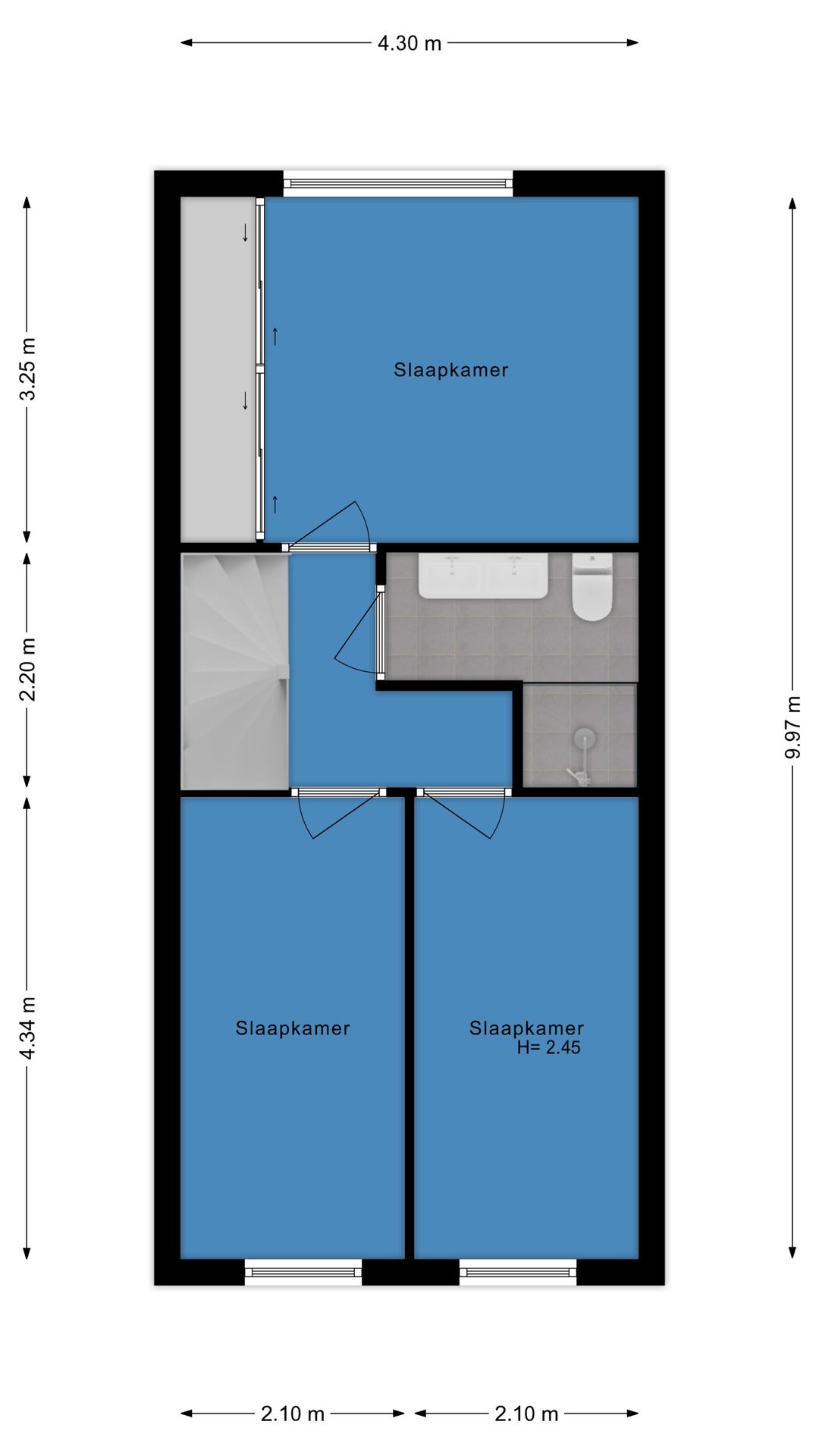 Spacious Terraced House with Four Bedrooms and Rooftop Terrace in Quiet Green Location — 58