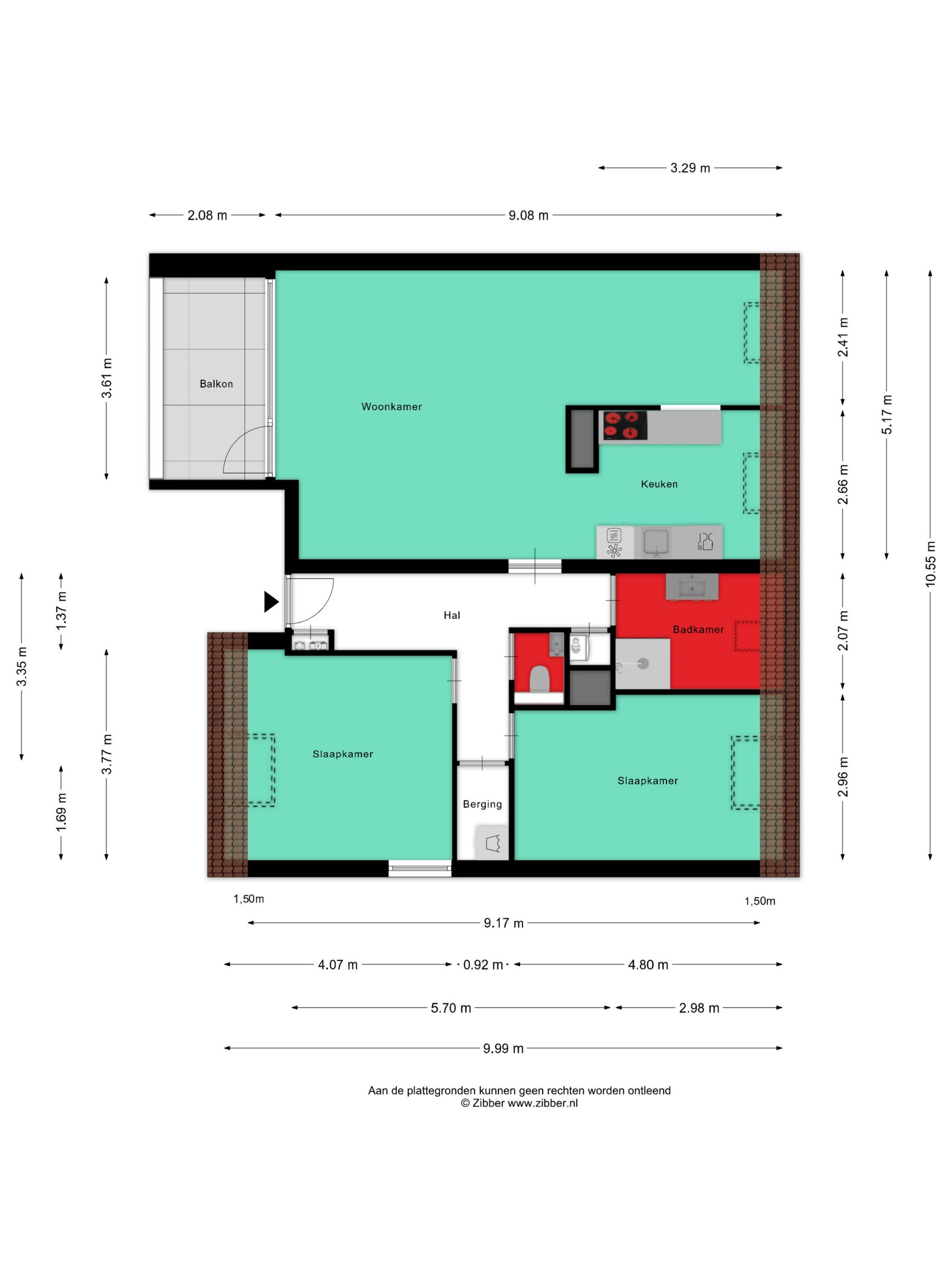 Completely Renovated 3-Room Apartment with South-Facing Balcony in Central Oss — 33