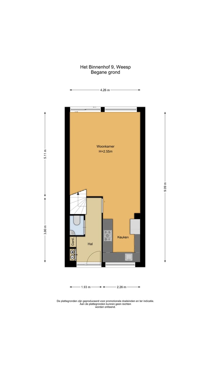 Tussenwoning te koop: Het Binnenhof 9, Weesp