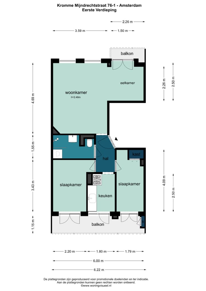 Foto 4 van Kromme-Mijdrechtstraat 76-1