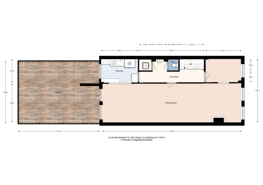 Spacious Double Upper Apartment with Large Terrace in Popular Zeeheldenkwartier — 62
