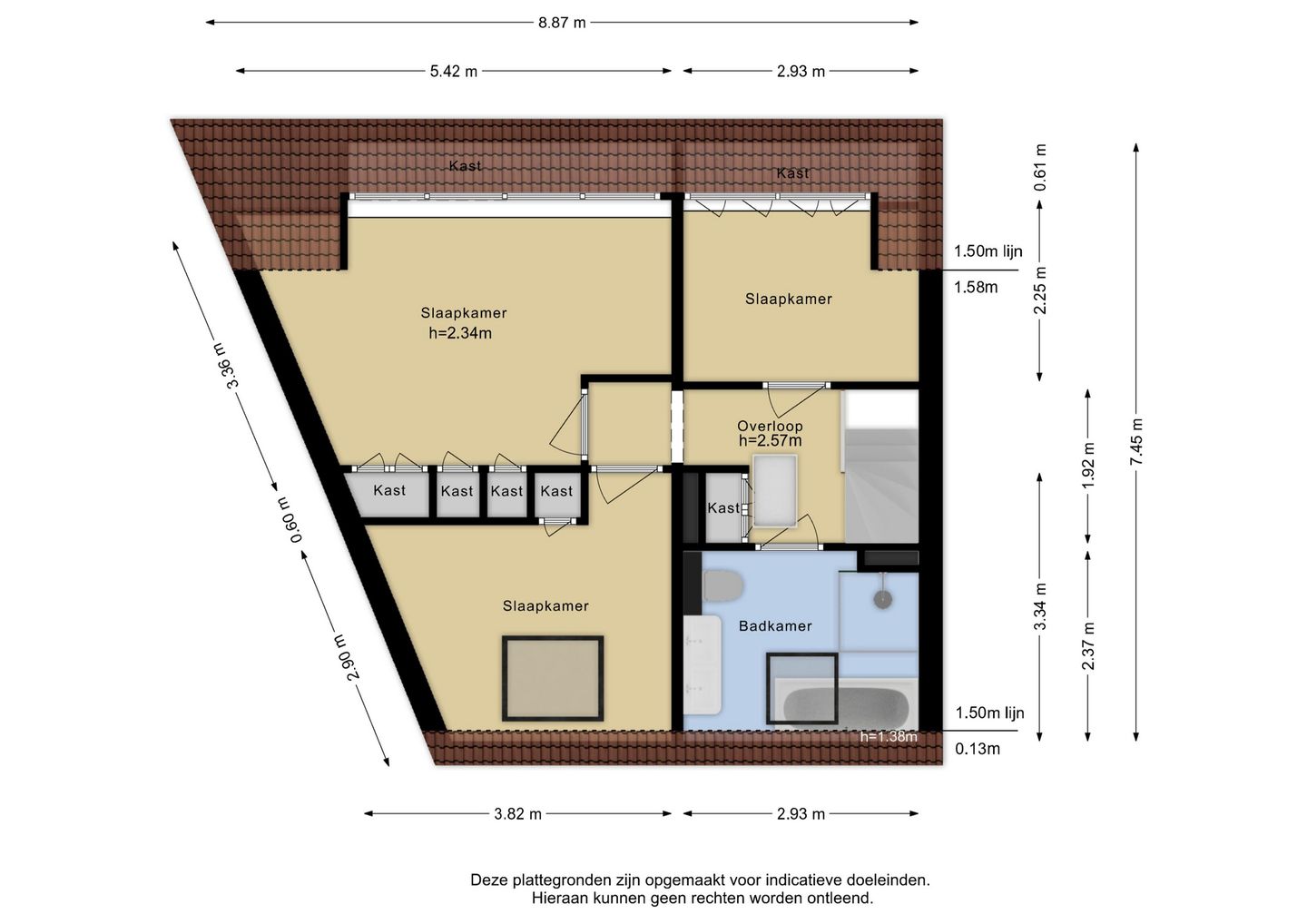 Spacious Double Upper-Floor Apartment with Balcony and Green Views in Leiden — 34