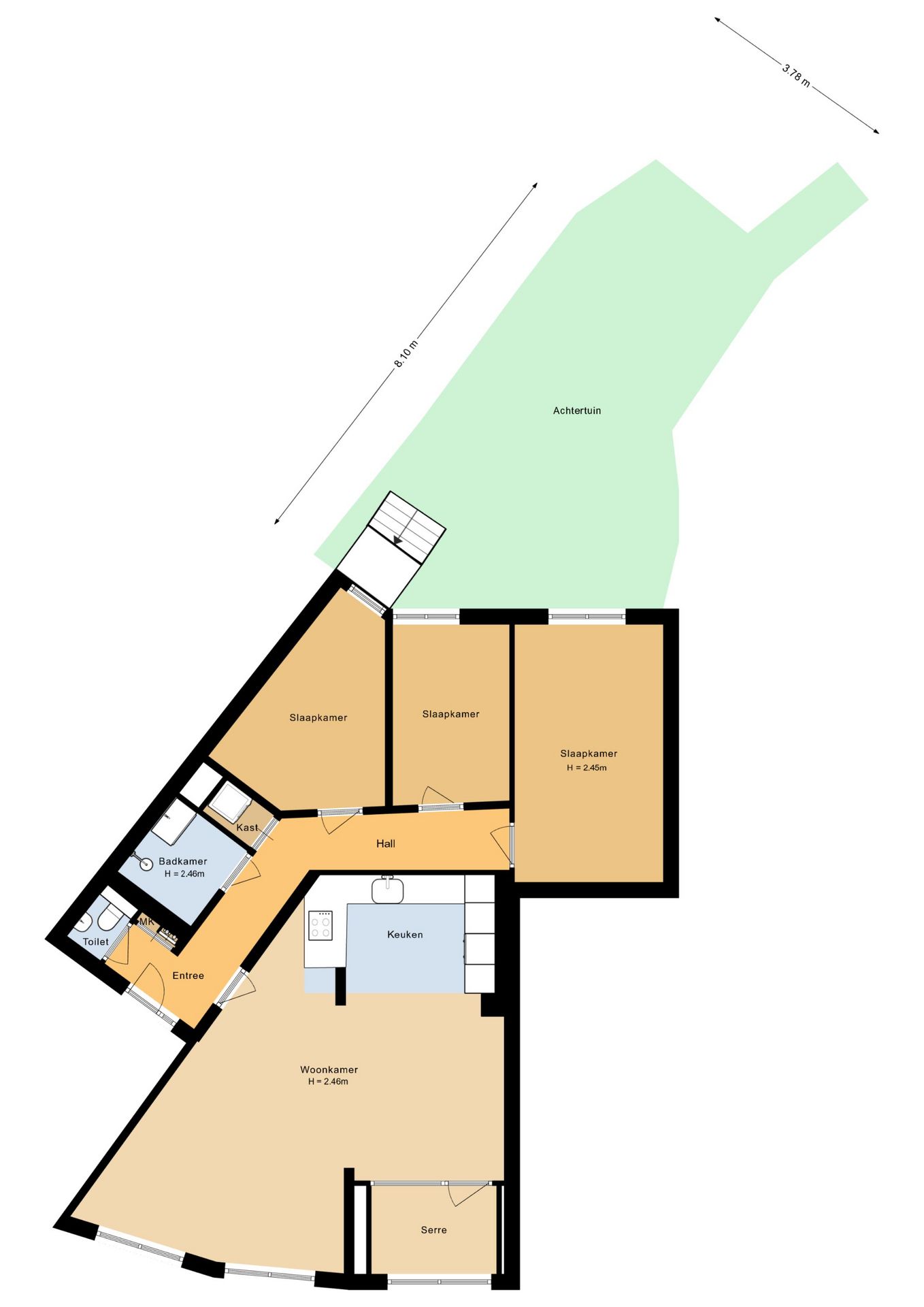 Spacious Ground Floor Apartment with Garden Near Kralingen — 49