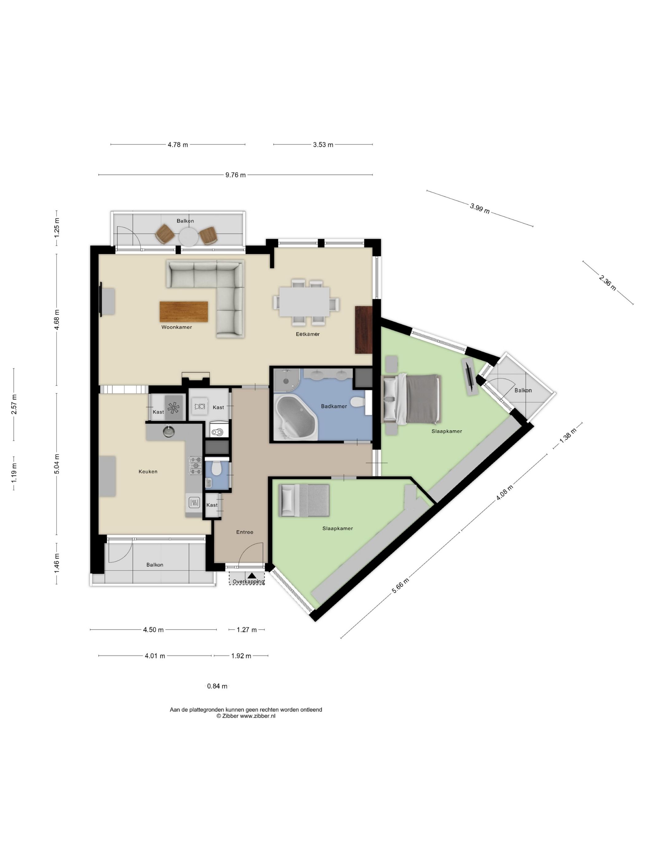 Spacious Corner Apartment with Three Balconies in Central Wassenaar — 36