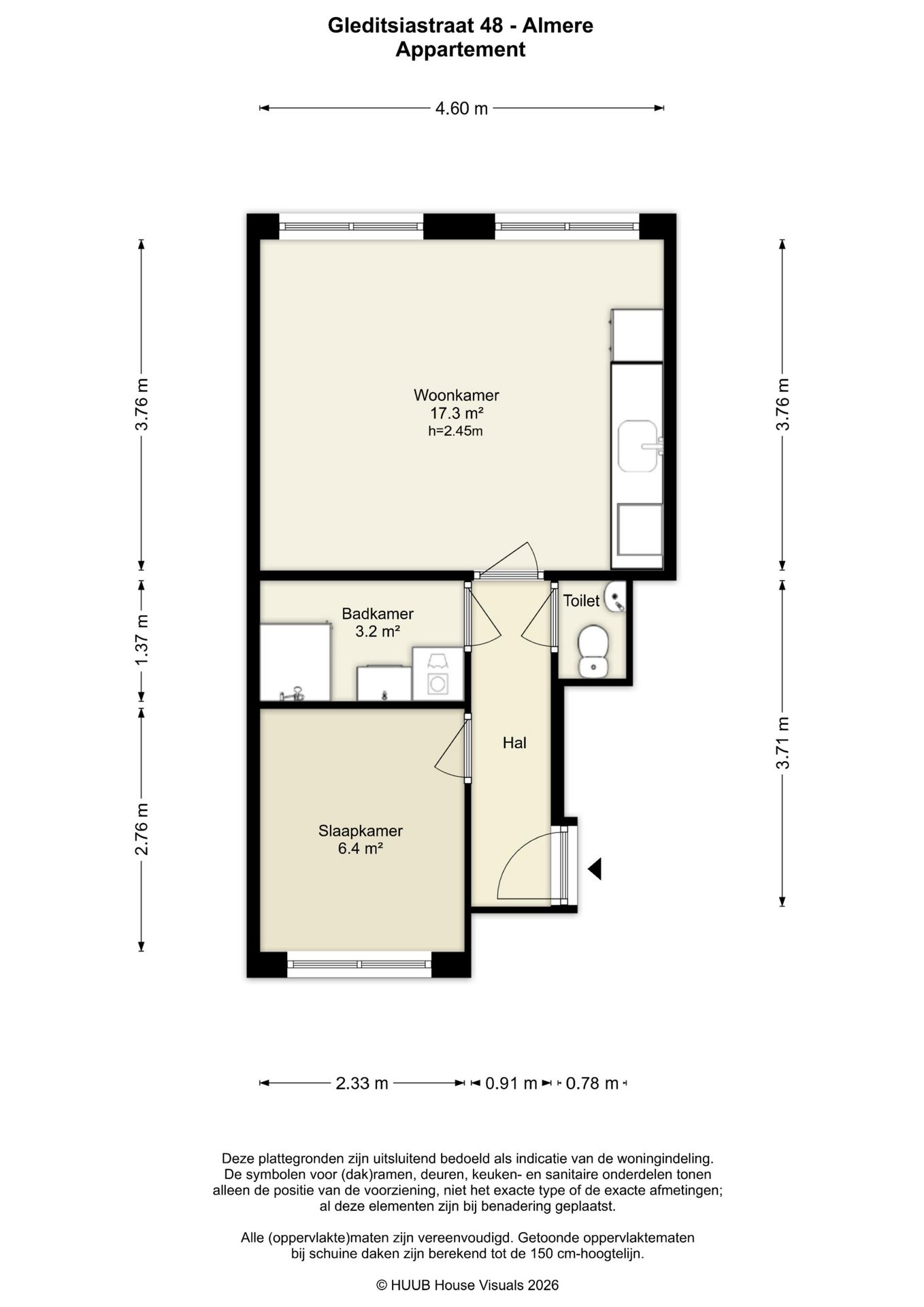 Starter Apartment with Modern Kitchen in Central Almere Location — 34
