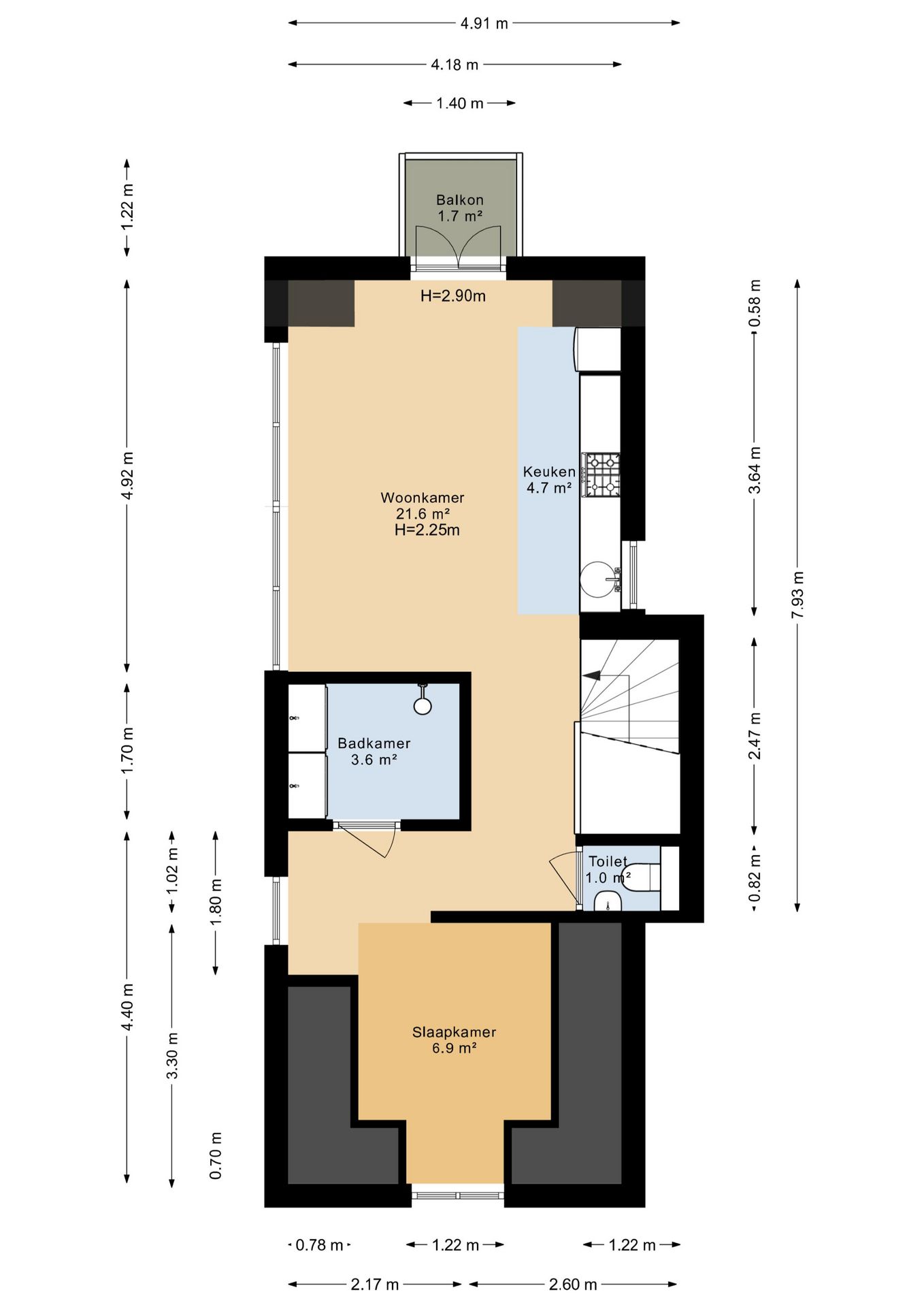 Charming Top Floor Apartment with Original Beams in De Pijp — 21