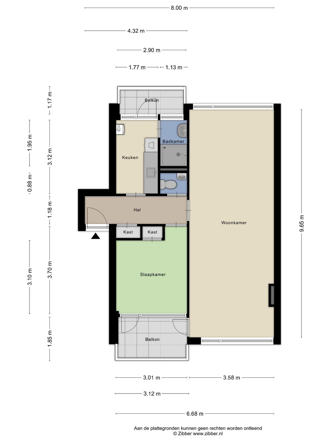 Centrally Located Apartment with Sunny Balcony in Arnhem — 26