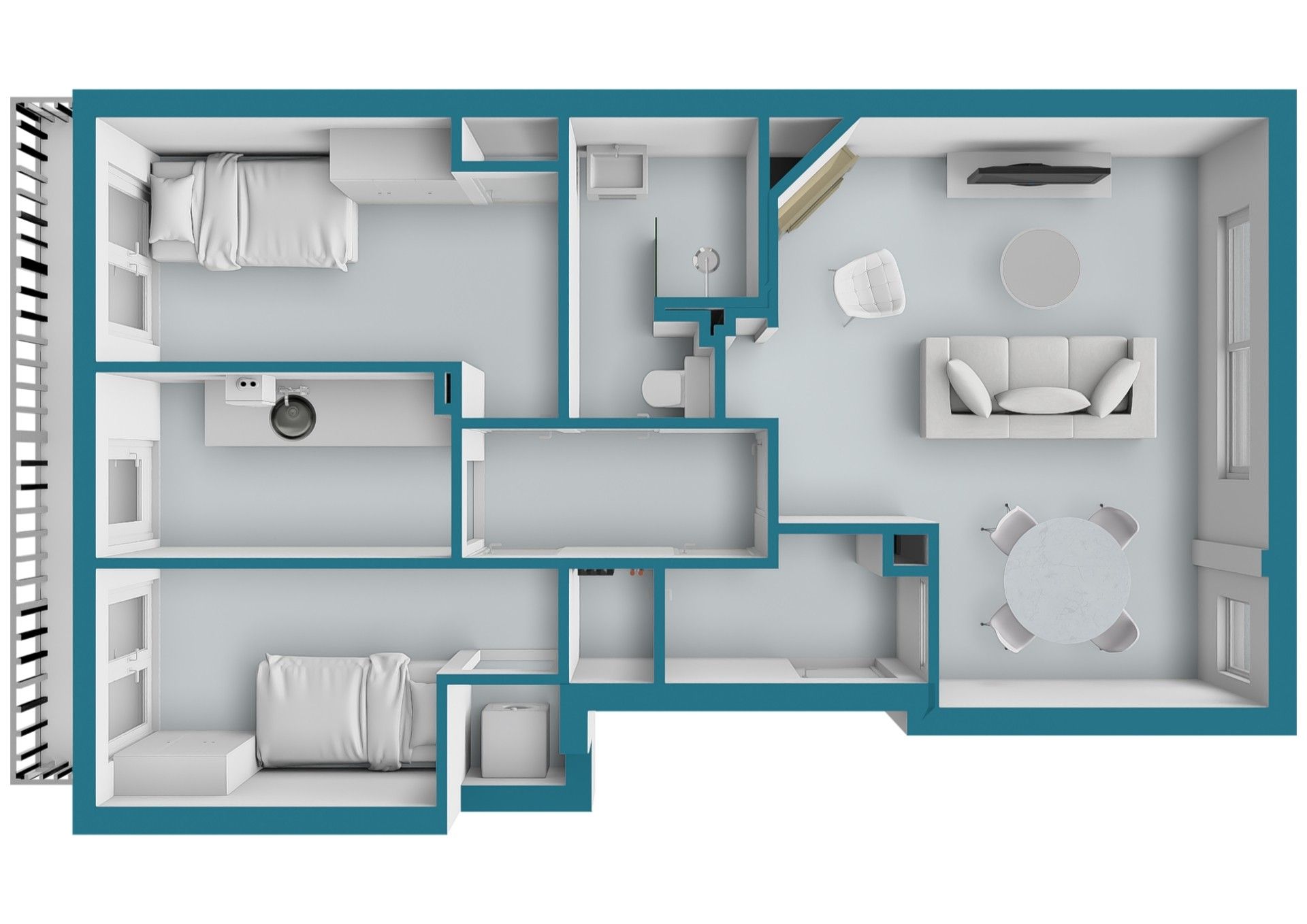 Spacious Two-Bedroom Apartment with Full-Width Balcony in De Baarsjes — 27