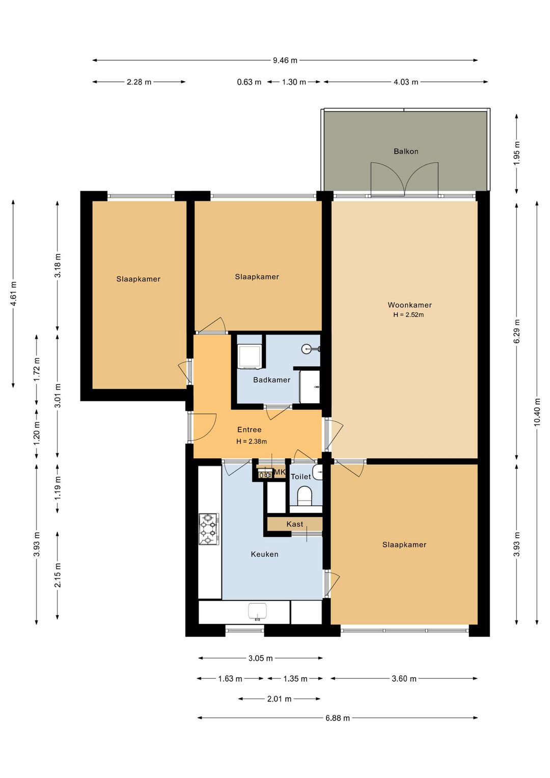 Spacious Four-Room Apartment with Southwest-Facing Terrace in Osdorp — 37