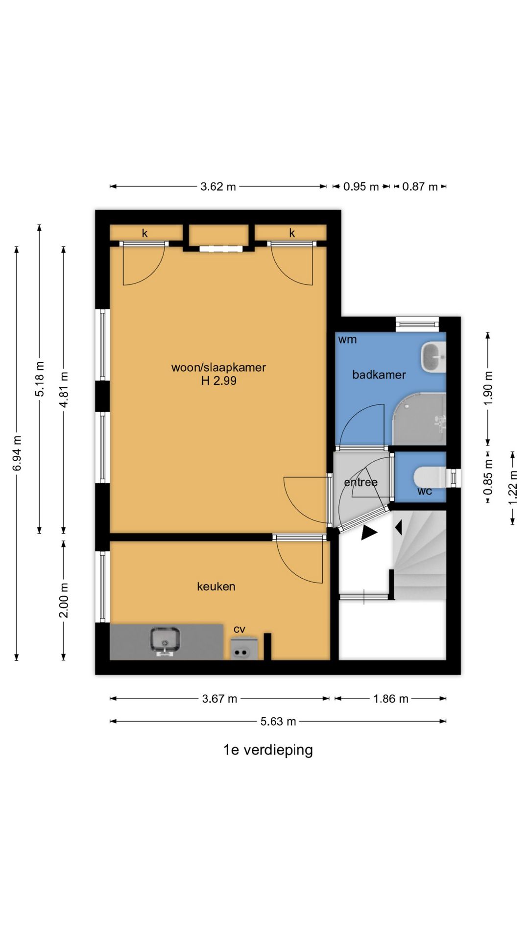 Bright Corner Apartment with High Ceilings in Regentessekwartier — 22