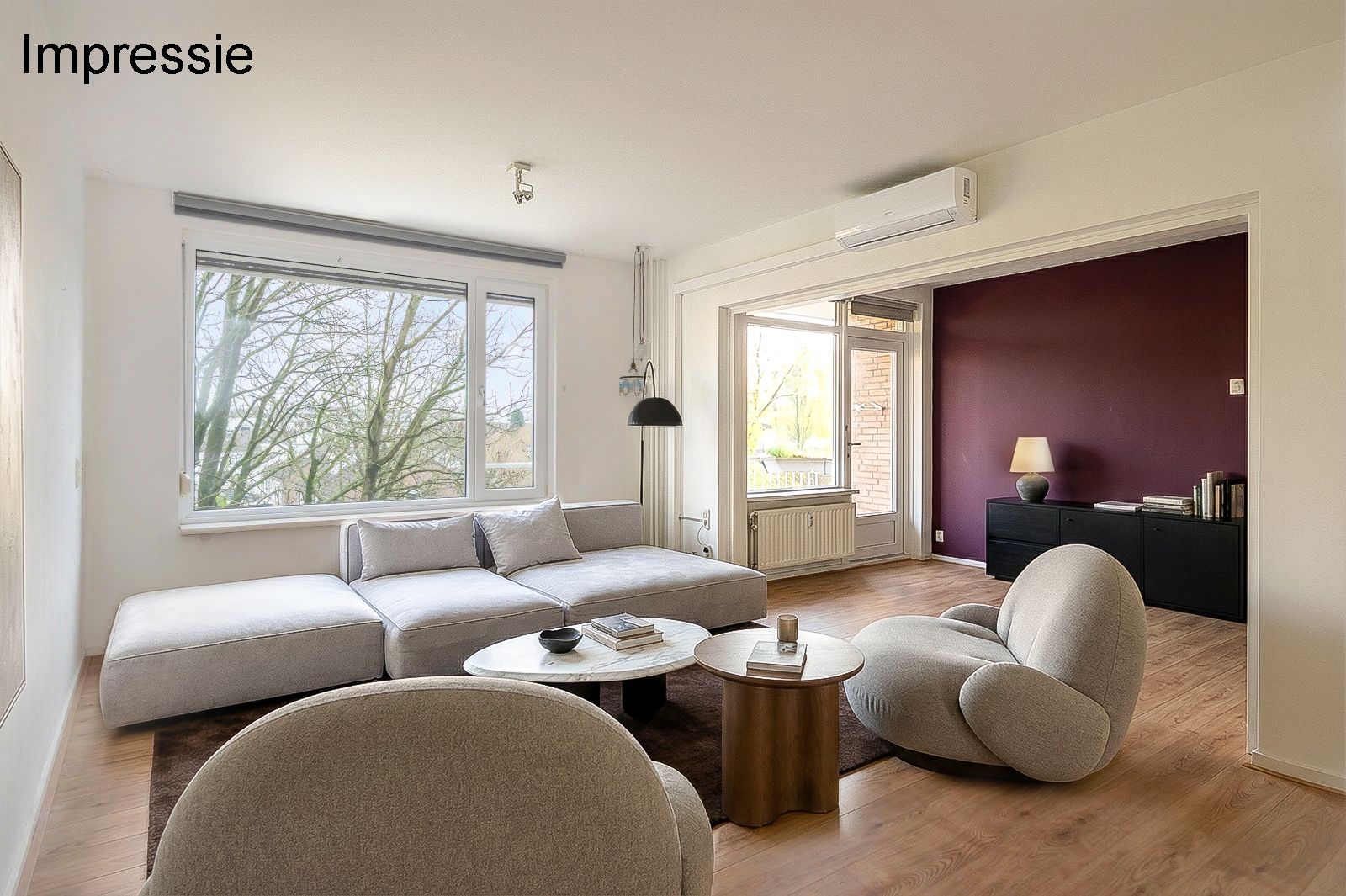 Spacious Three-Bedroom Apartment with South-Facing Balcony and Elevator in Green Setting — 12