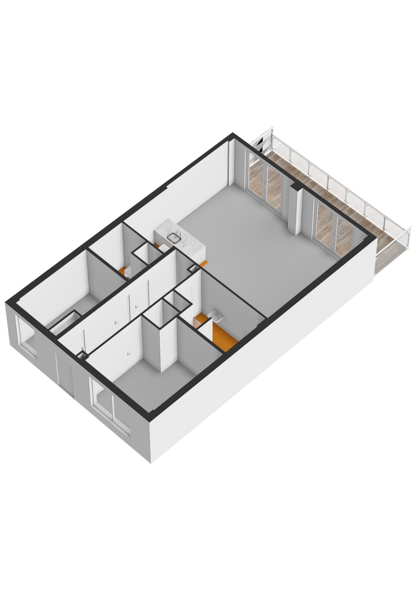 Luxurious 3-Room Apartment with Terrace in Iconic De Karel Doorman Tower — 49
