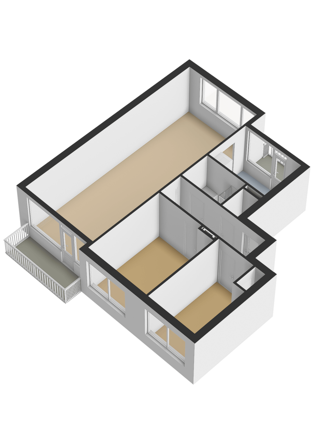 Move-In Ready 3-Room Apartment with Two Balconies in Green De Reit Neighborhood — 26