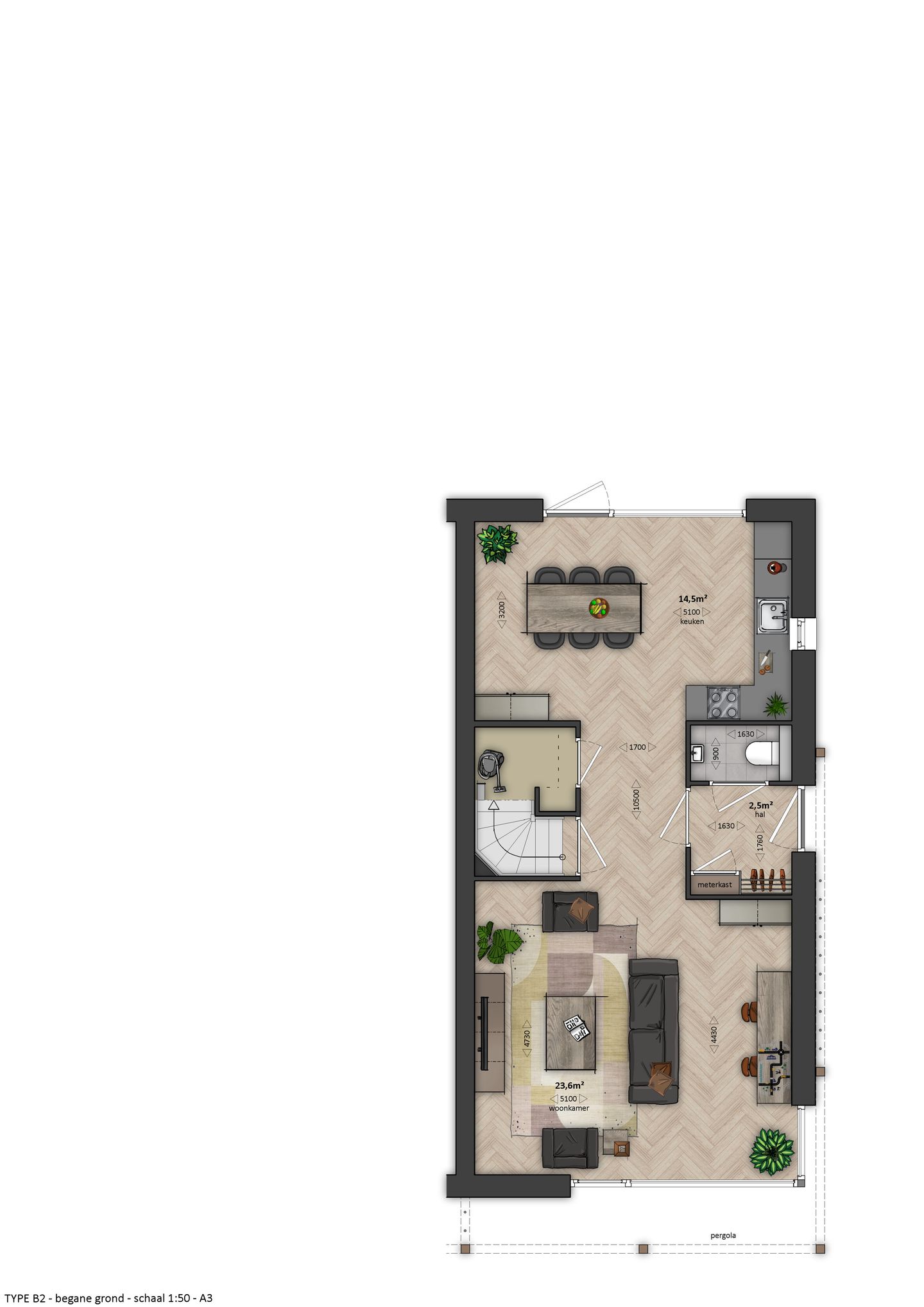 Foto 5 van Bosgroen - 2-onder-1-kapwoning (Bouwnr. 21)