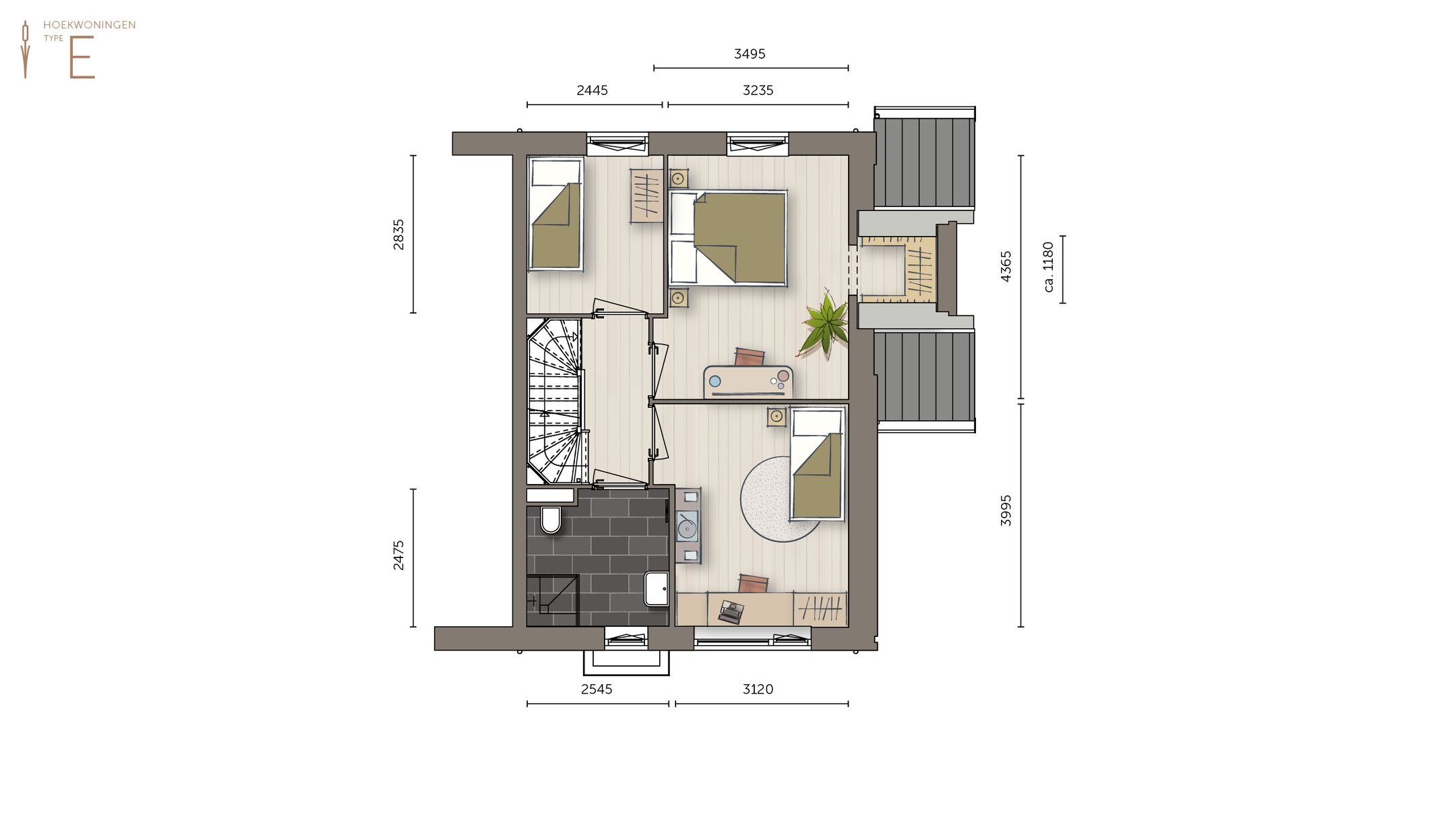 Photo 3 of Hoekwoning type 1 (Bouwnr. 0)