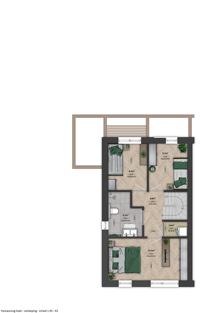 Foto 5 van Ficusgroen - Hoekwoning (Bouwnr. 43)