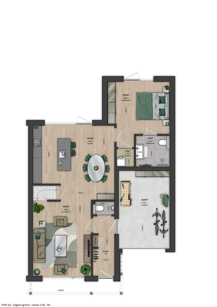 Foto 4 van Dennengroen - 2^1 Levensloopwoning (Bouwnr. 81)