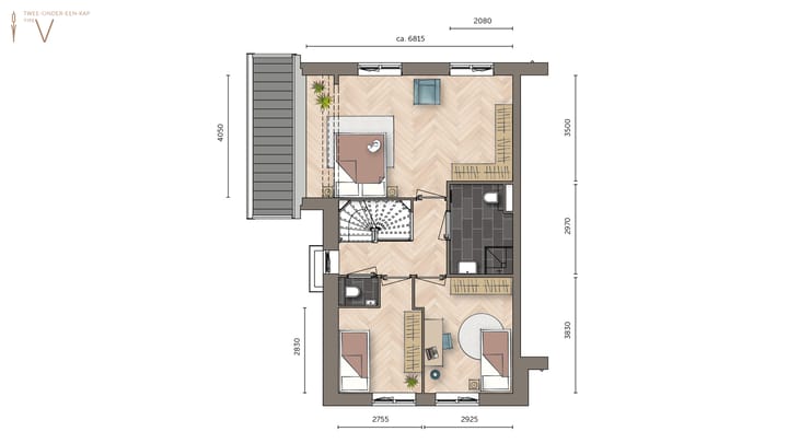 Foto 3 van Twee-onder-een-kapwoning type 2 (Bouwnr. 47)