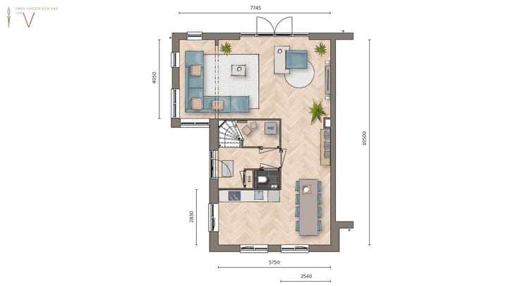 Foto 2 van Twee-onder-een-kapwoning type 2 (Bouwnr. 47)