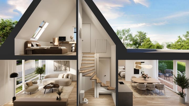 Foto 4 van Verdieping -hoek-/tussenwoningen (type 3A) (Bouwnr. 347)