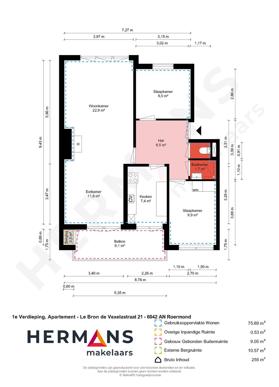 Bright First Floor Apartment with Balcony and Private Storage in Roermond — 28