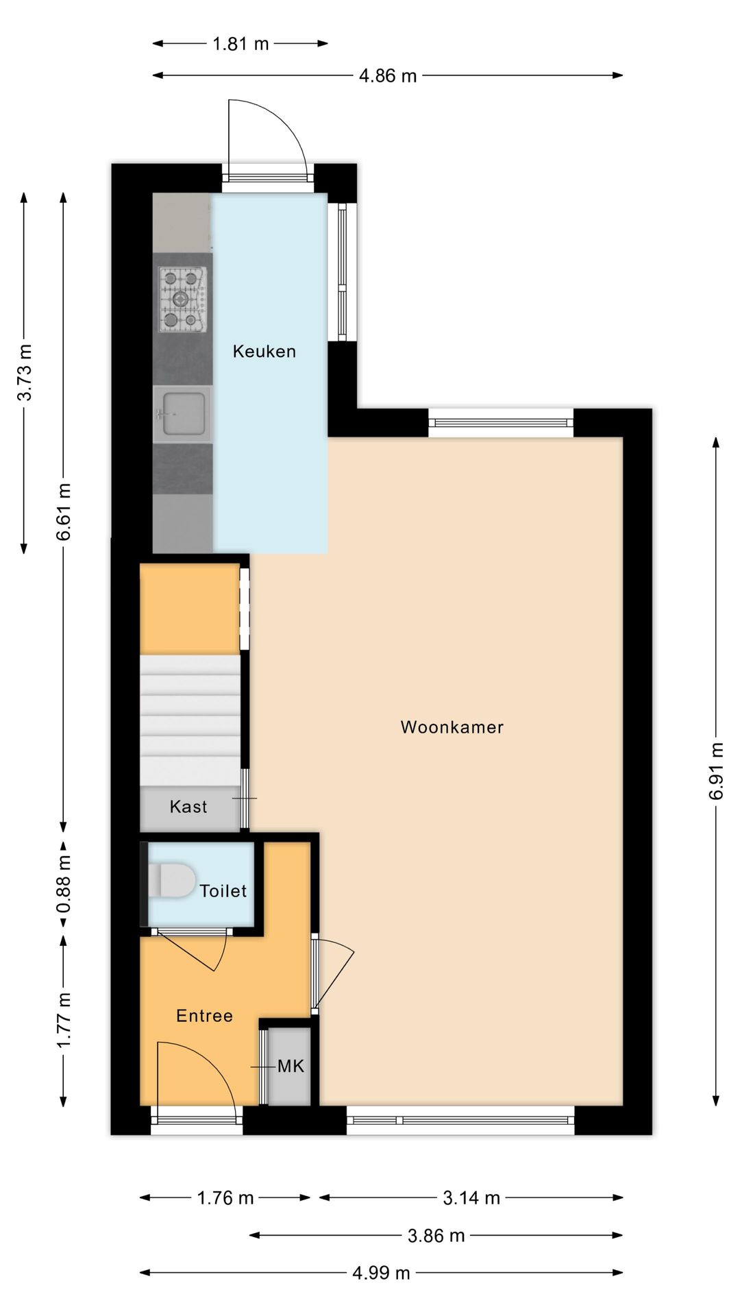Modern three room tussenwoning with sun filled west garden — 53
