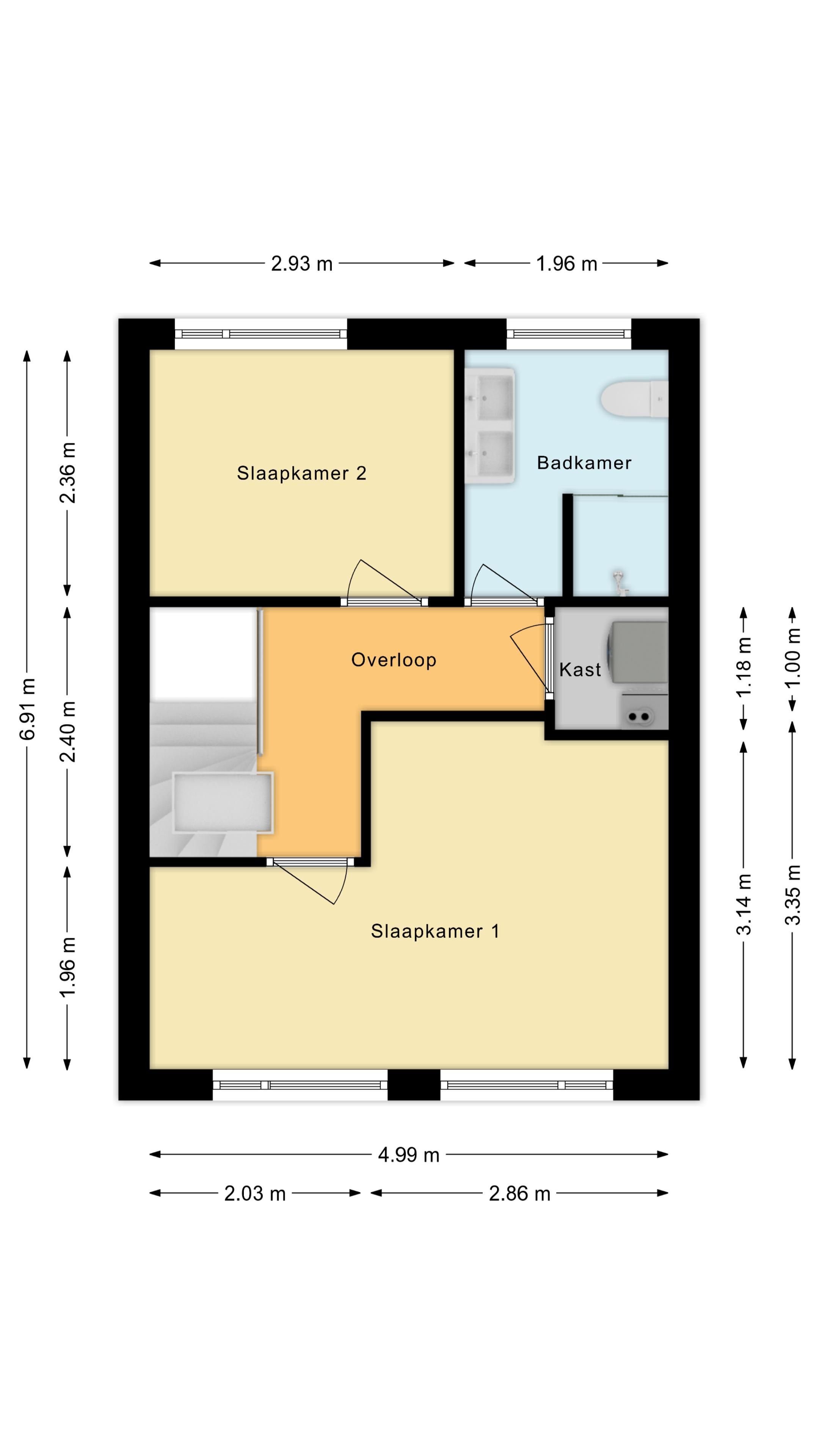 Modern three room tussenwoning with sun filled west garden — 54