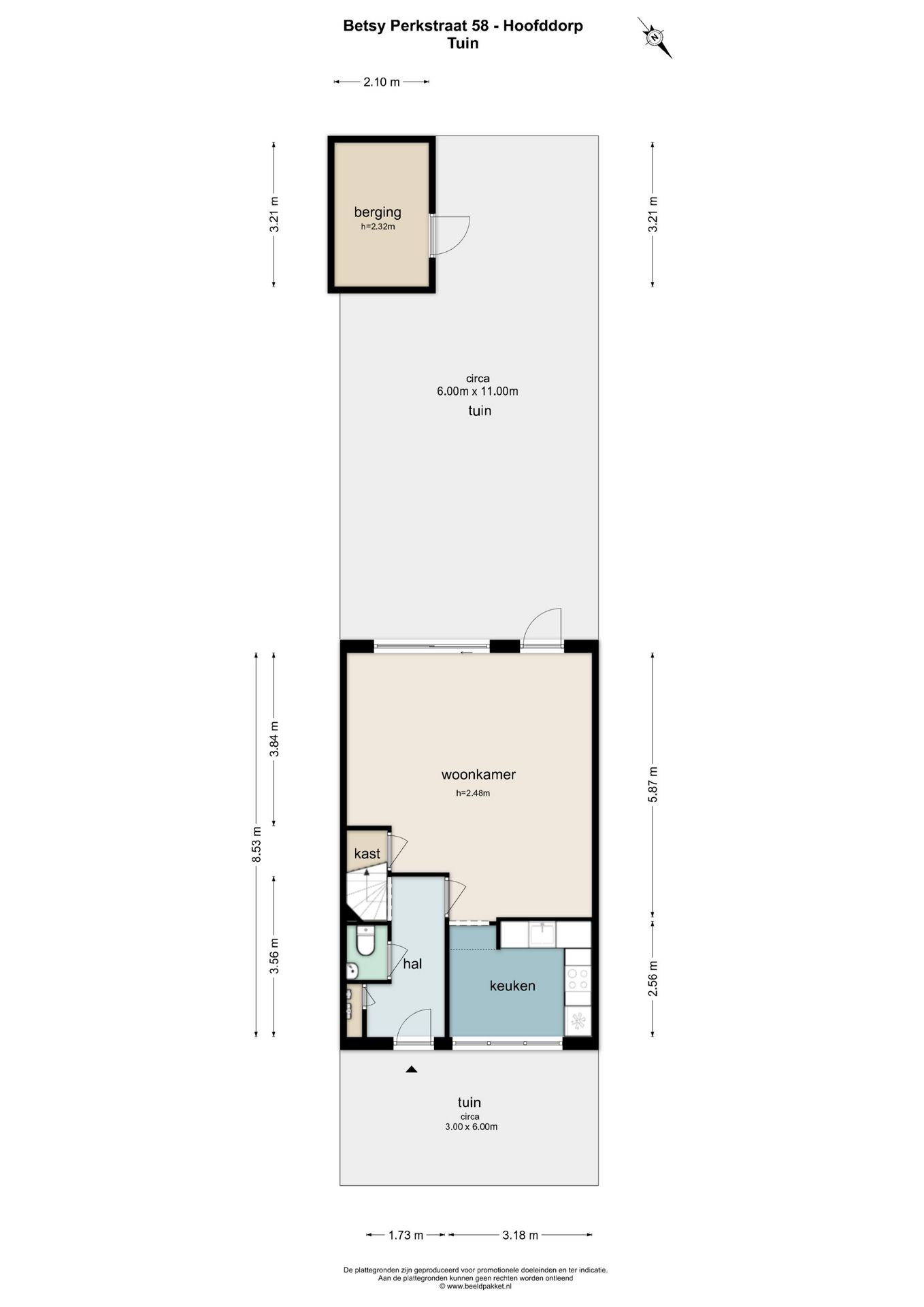 Spacious 5-Bedroom Townhouse with Sunny Southwest Garden in Quiet Toolenburg — 64