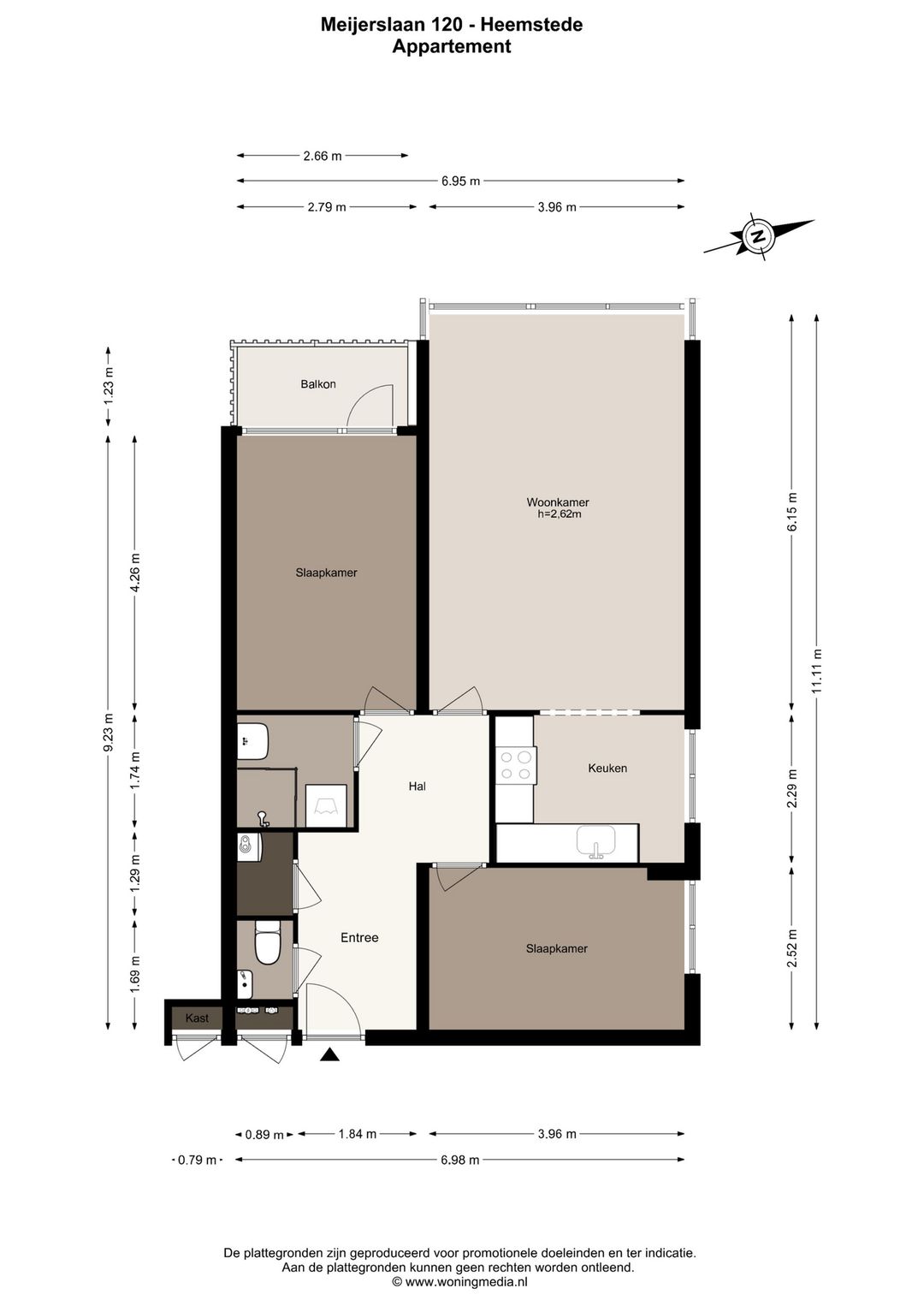 Bright 3 Room Top Floor Apartment with West Facing Balcony — 26