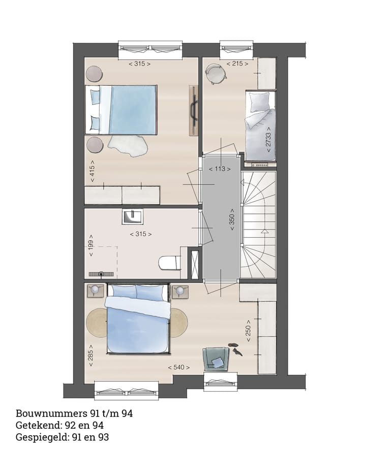 Foto 3 van Tussenwoning (Bouwnr. 91)