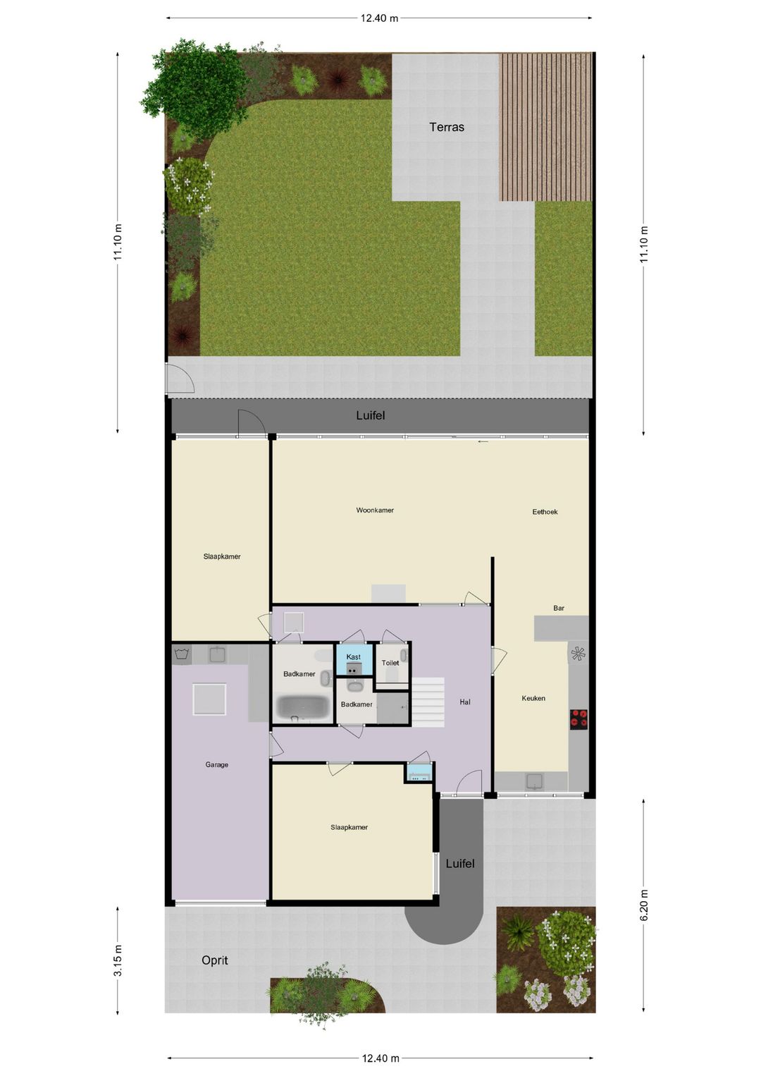 Spacious Semi-Bungalow with Sunny Garden and Attached Garage Near Zilverkamp — 43