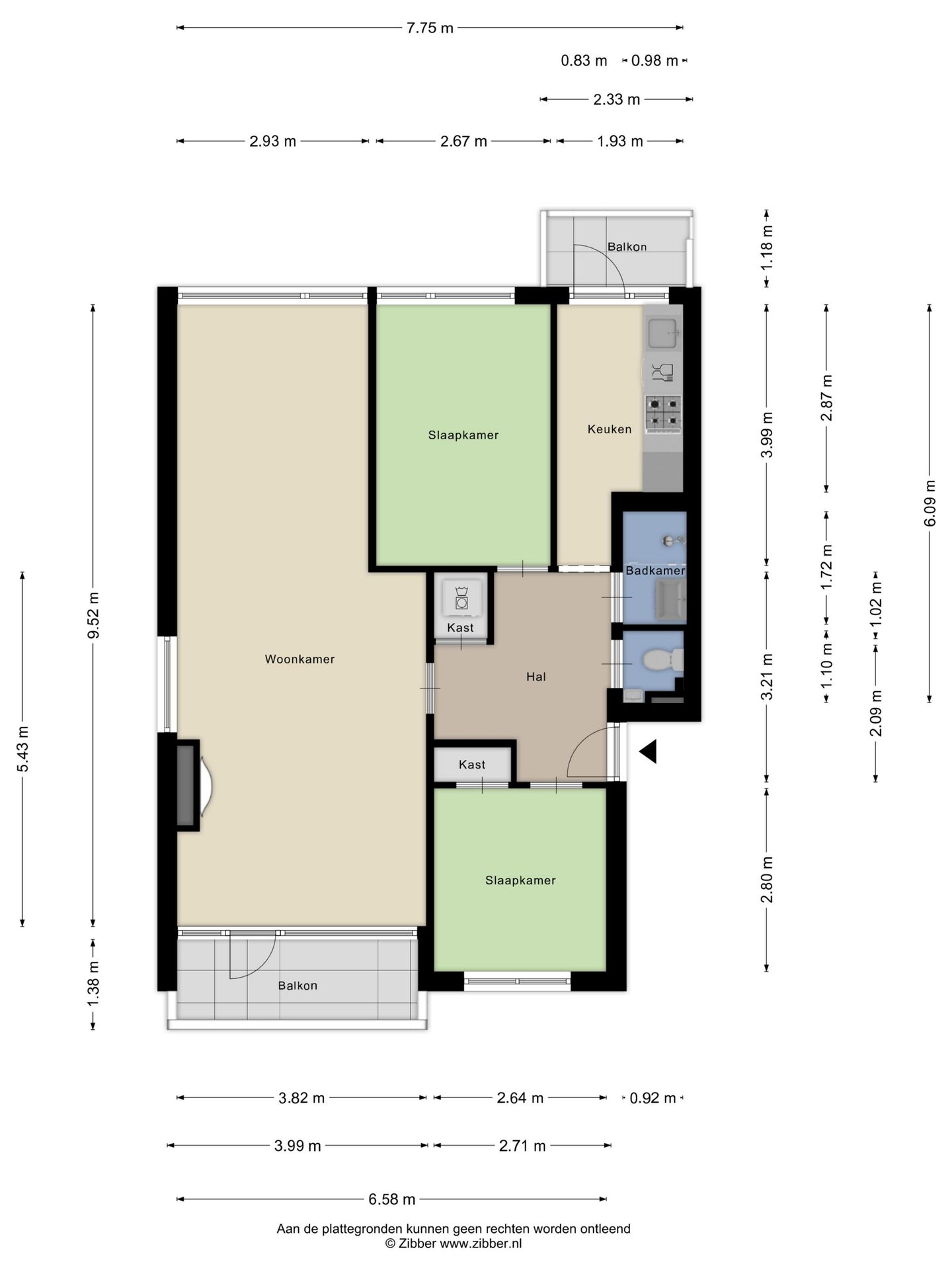 Modern Corner Apartment with Two Balconies in Green Voorschoten — 25
