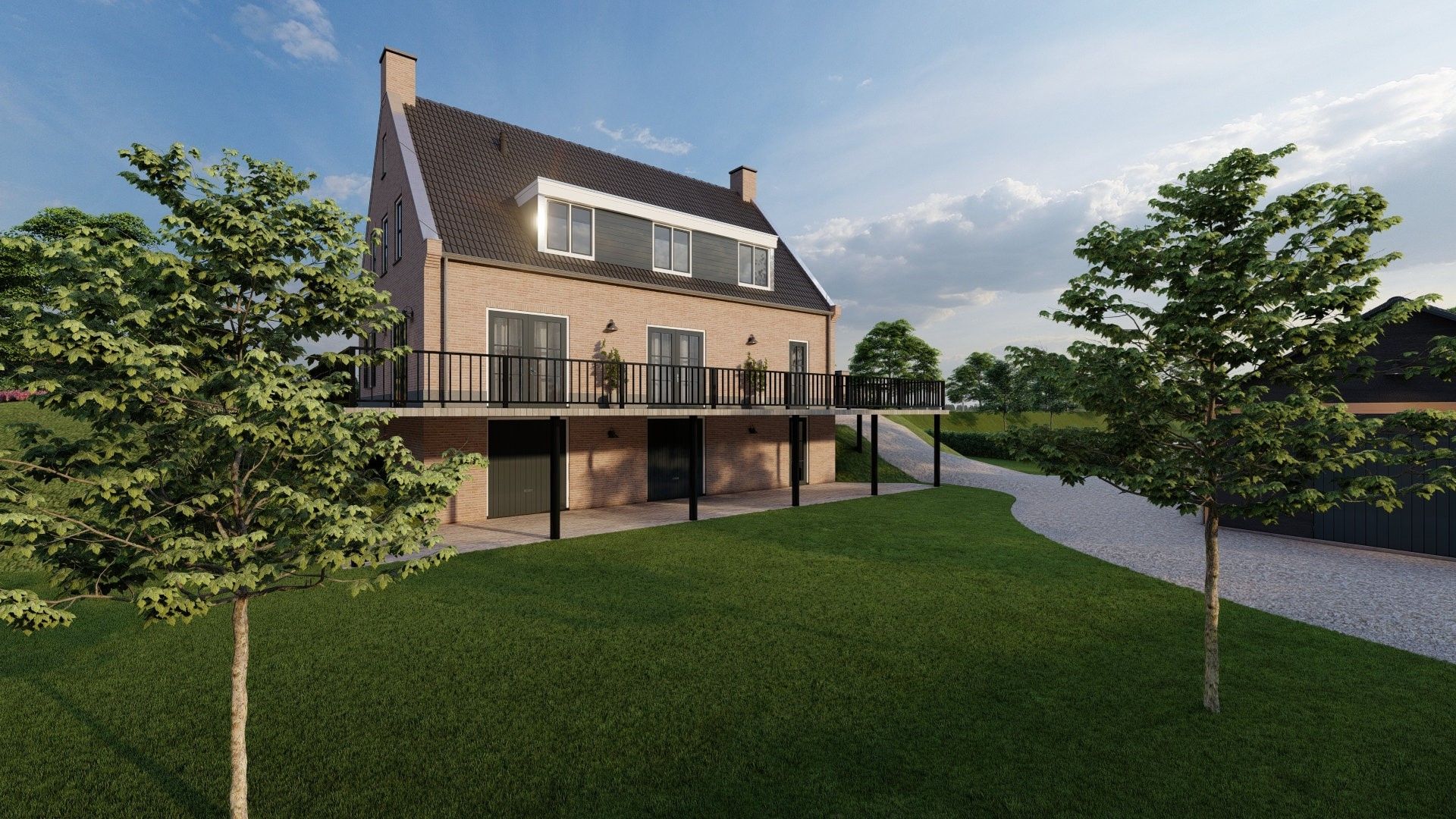 Building Plot with Approved 1930s Style Villa Design in Herwen — 9