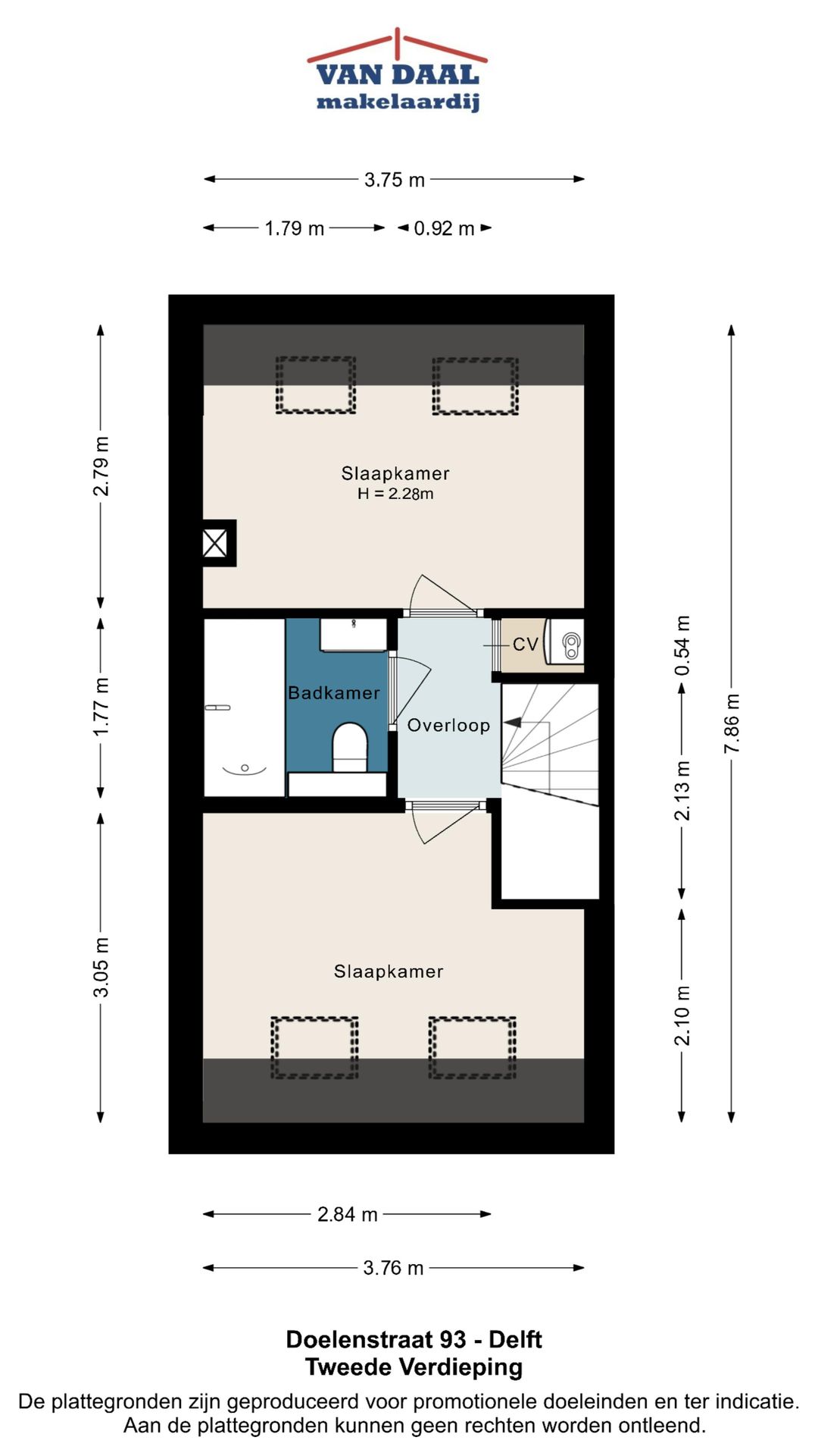 Spacious Renovated Townhouse in Historic Delft Center with Four Bedrooms and Two Bathrooms — 47