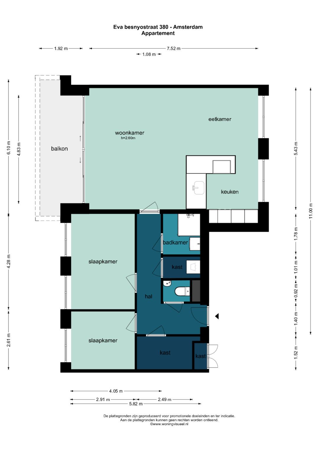 Bright 3-Room Apartment with Southeast Balcony in Woning van het Licht Complex — 39