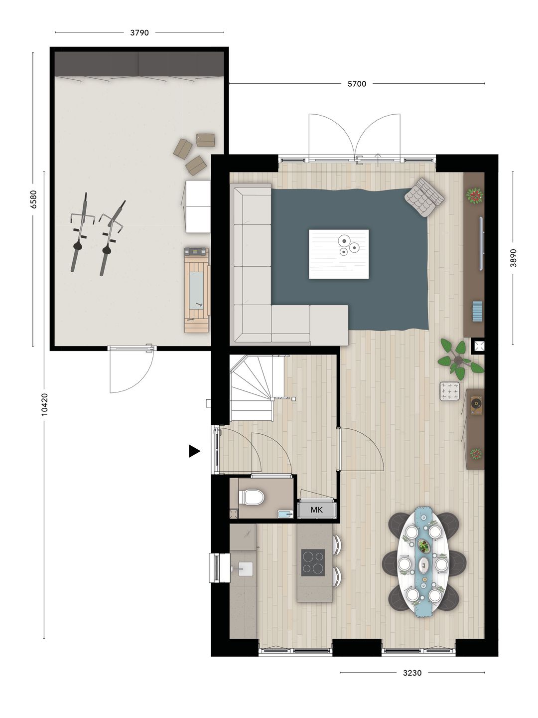 Foto 2 van 2-onder-1-kapwoning (Bouwnr. T24)