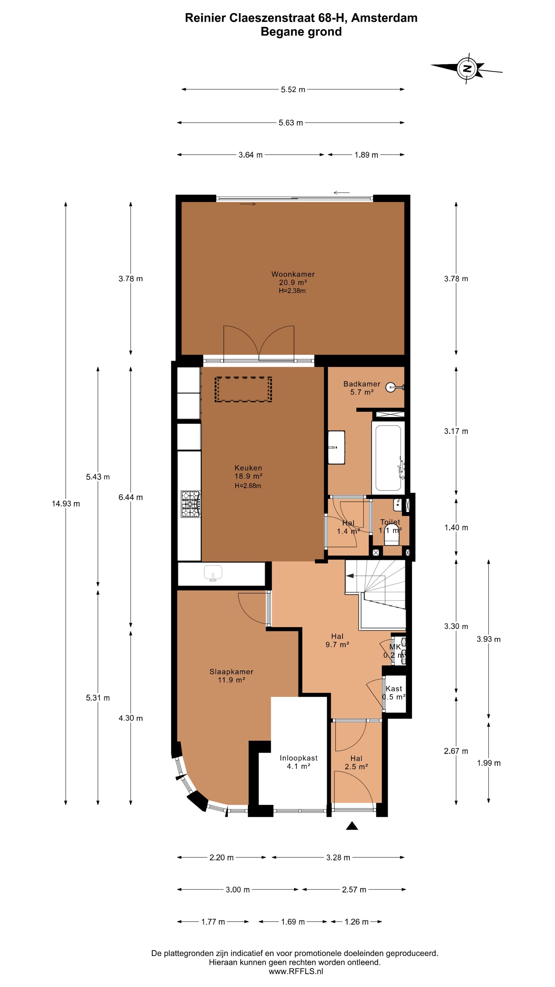 Foto 42 van Reinier Claeszenstraat 68-H