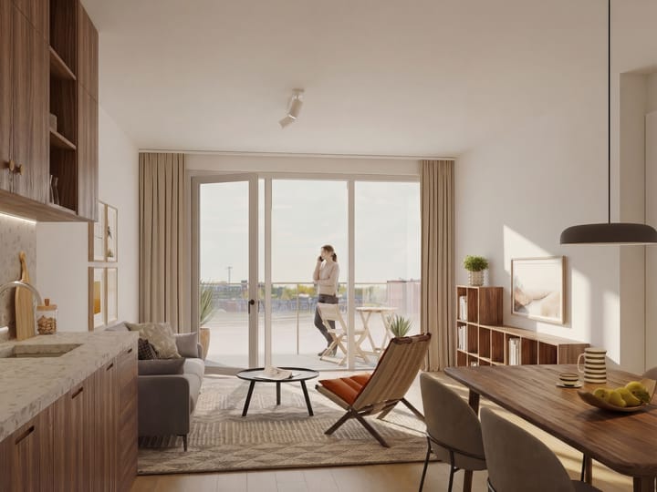 Foto 3 van 1865 - Blok 1 - 2-kamerappartement BNR (Bouwnr. 29)