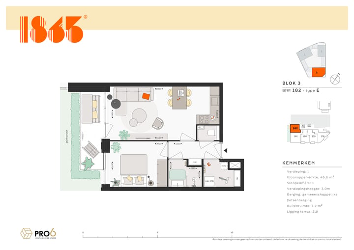 Foto 2 van 1865 - Blok 3 - 2-kamerappartement BNR (Bouwnr. 182)