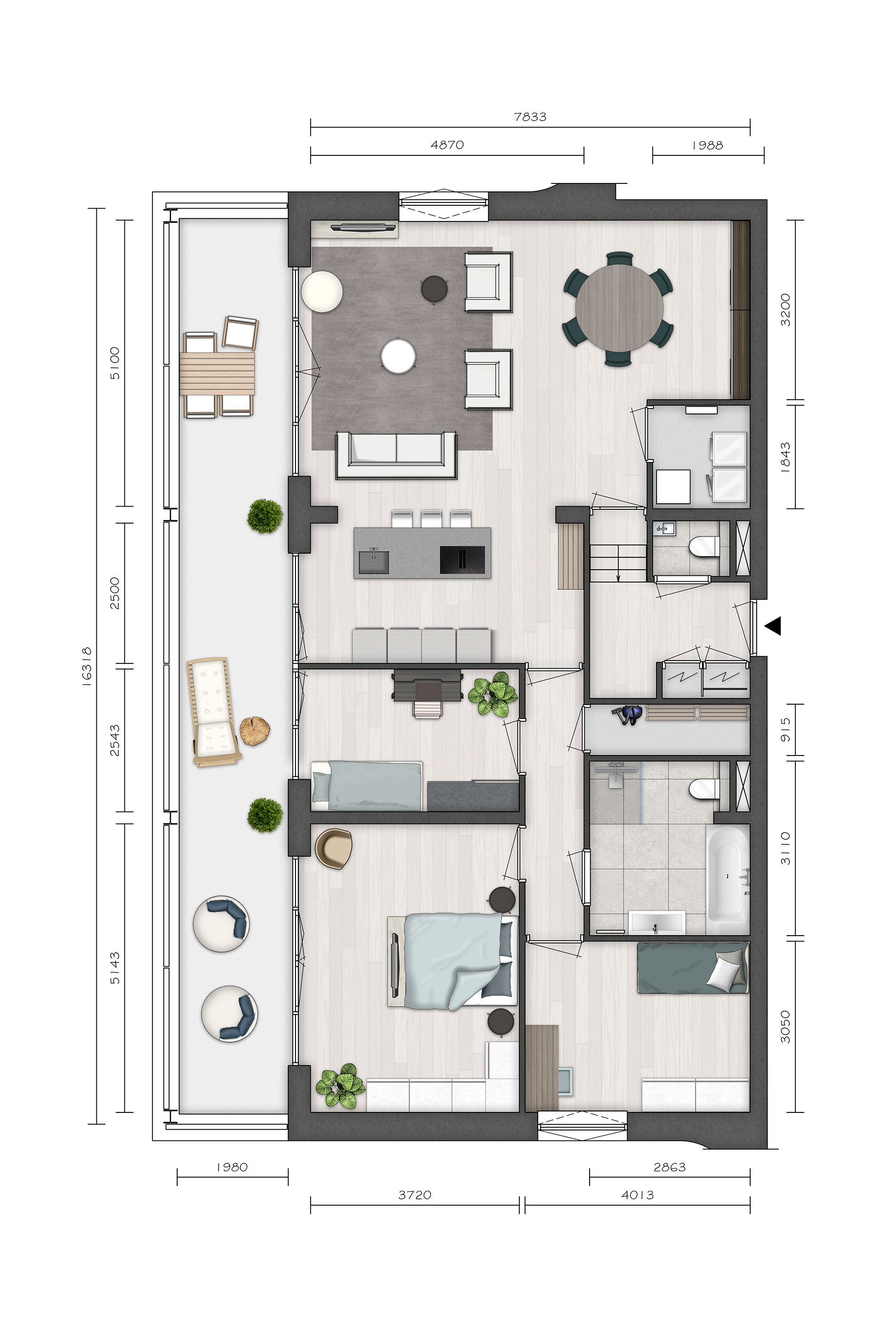 Foto 9 van Parkvilla 9 | 4 kamer appartement SELU (Bouwnr. 29)