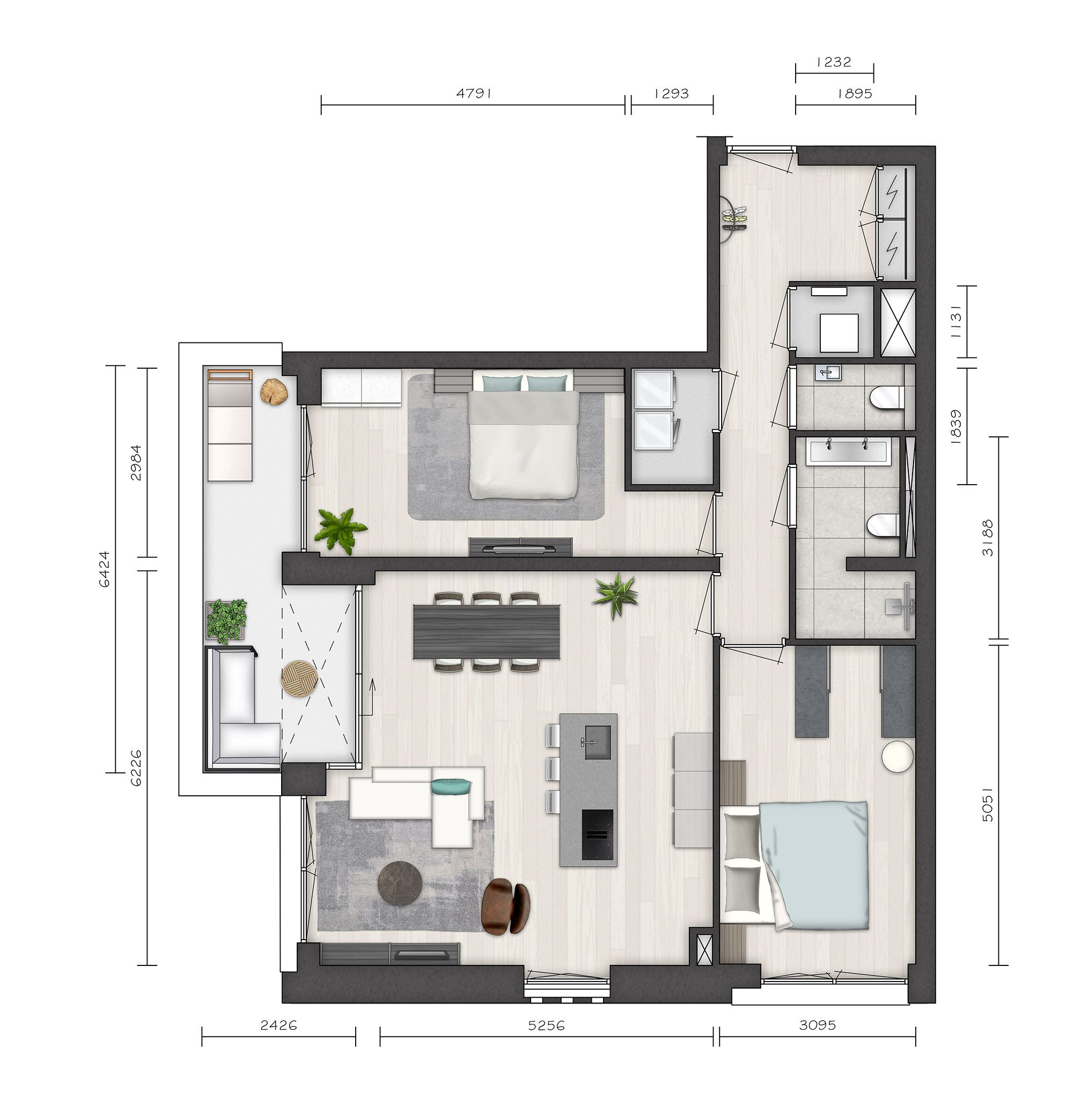Foto 9 van Parkvilla 8 | 3 & 4 kamer appartement NORI (Bouwnr. 19)