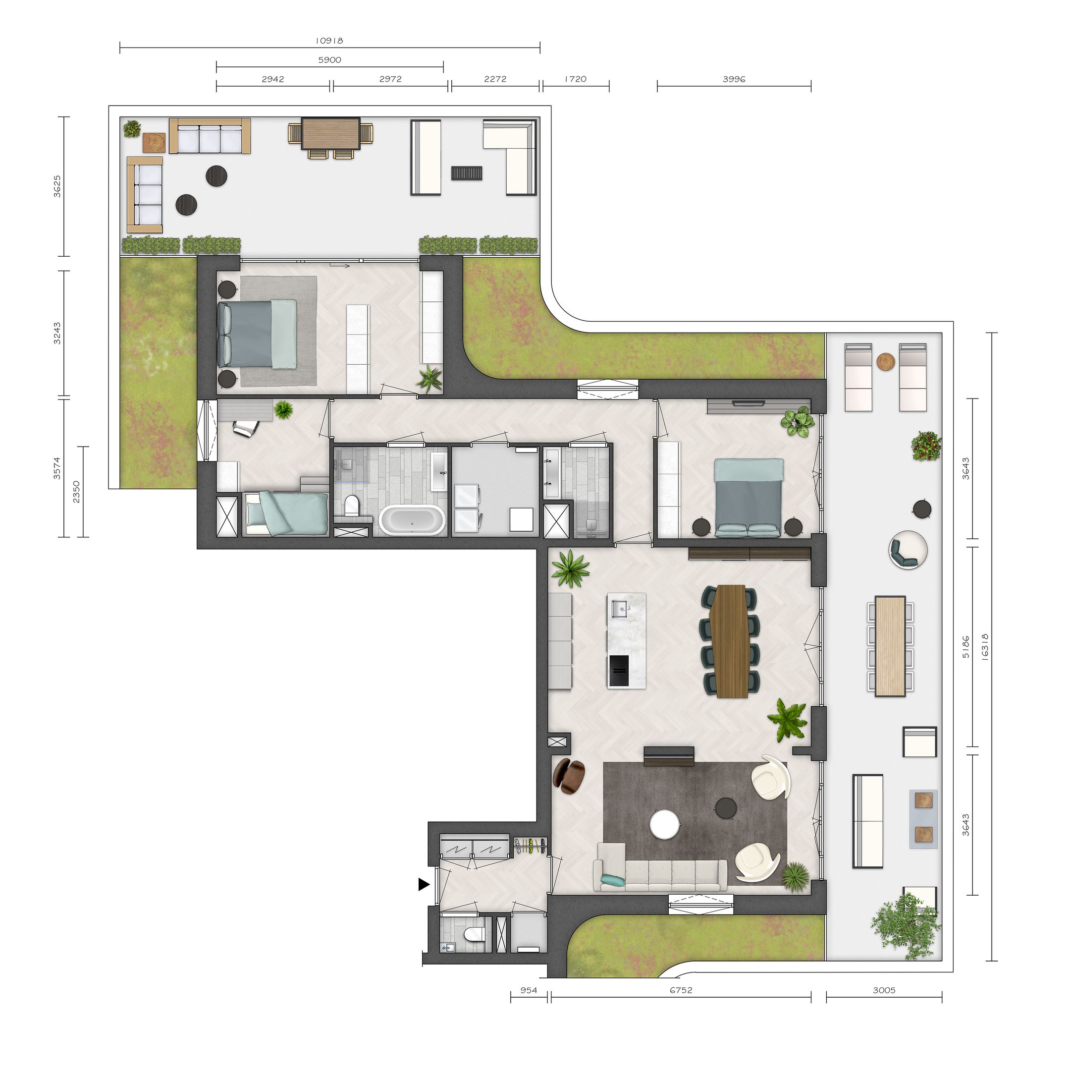 Foto 9 van Parkvilla 9 | Penthouse NALU (Bouwnr. 40)