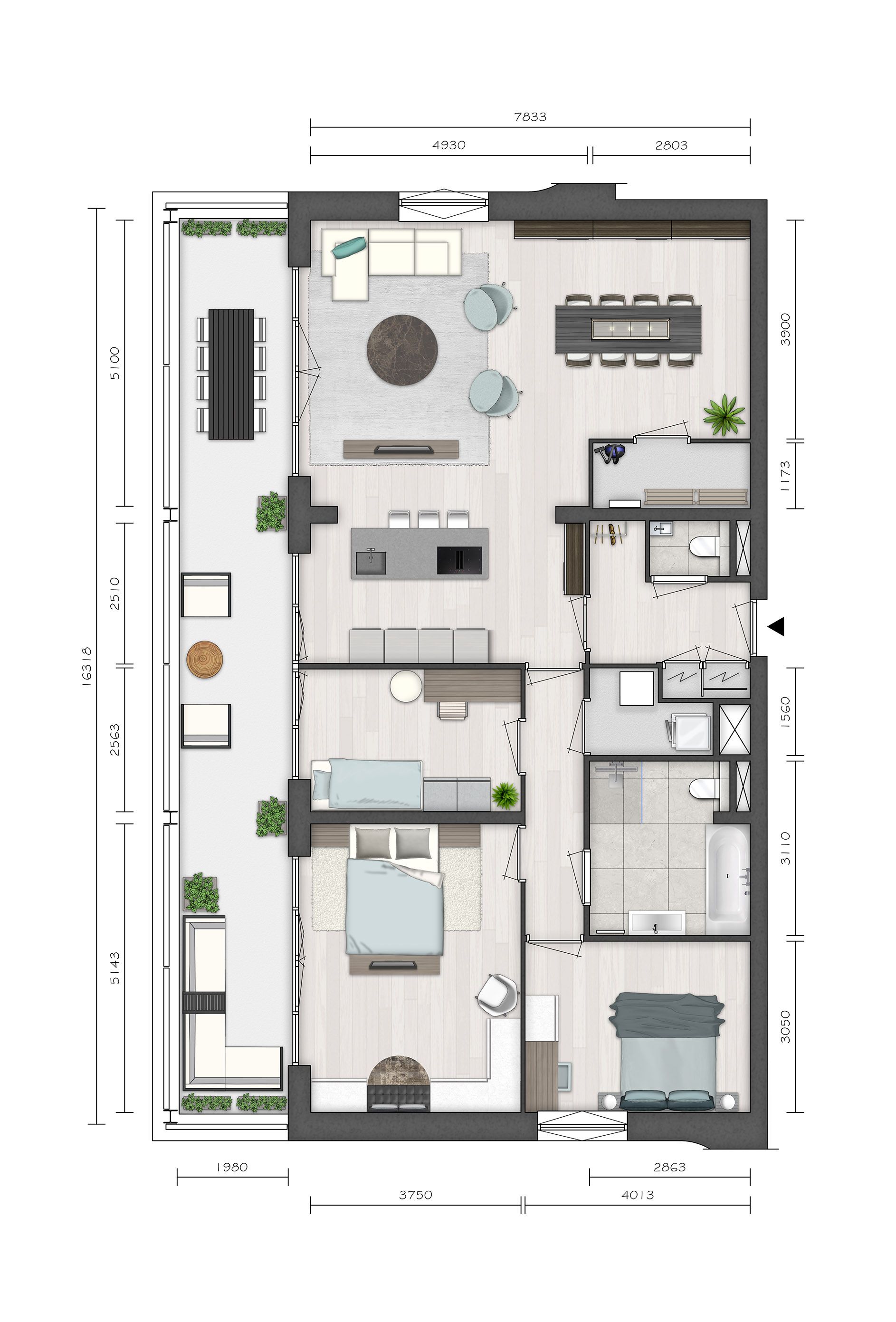 Foto 9 van Parkvilla 9 | 4 kamer appartement SELU (Bouwnr. 36)