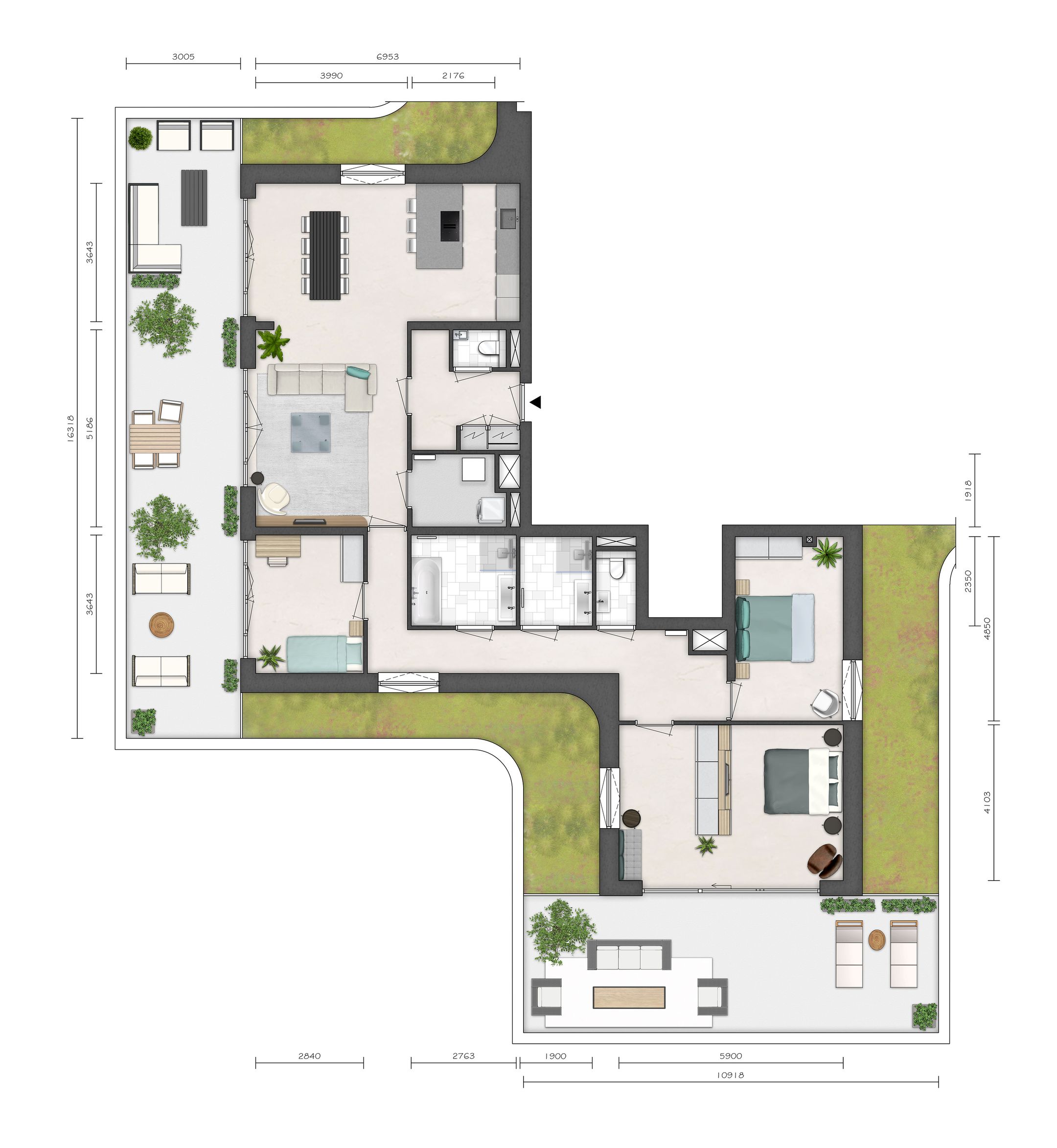 Foto 9 van Parkvilla 9 | Penthouse NALU (Bouwnr. 39)