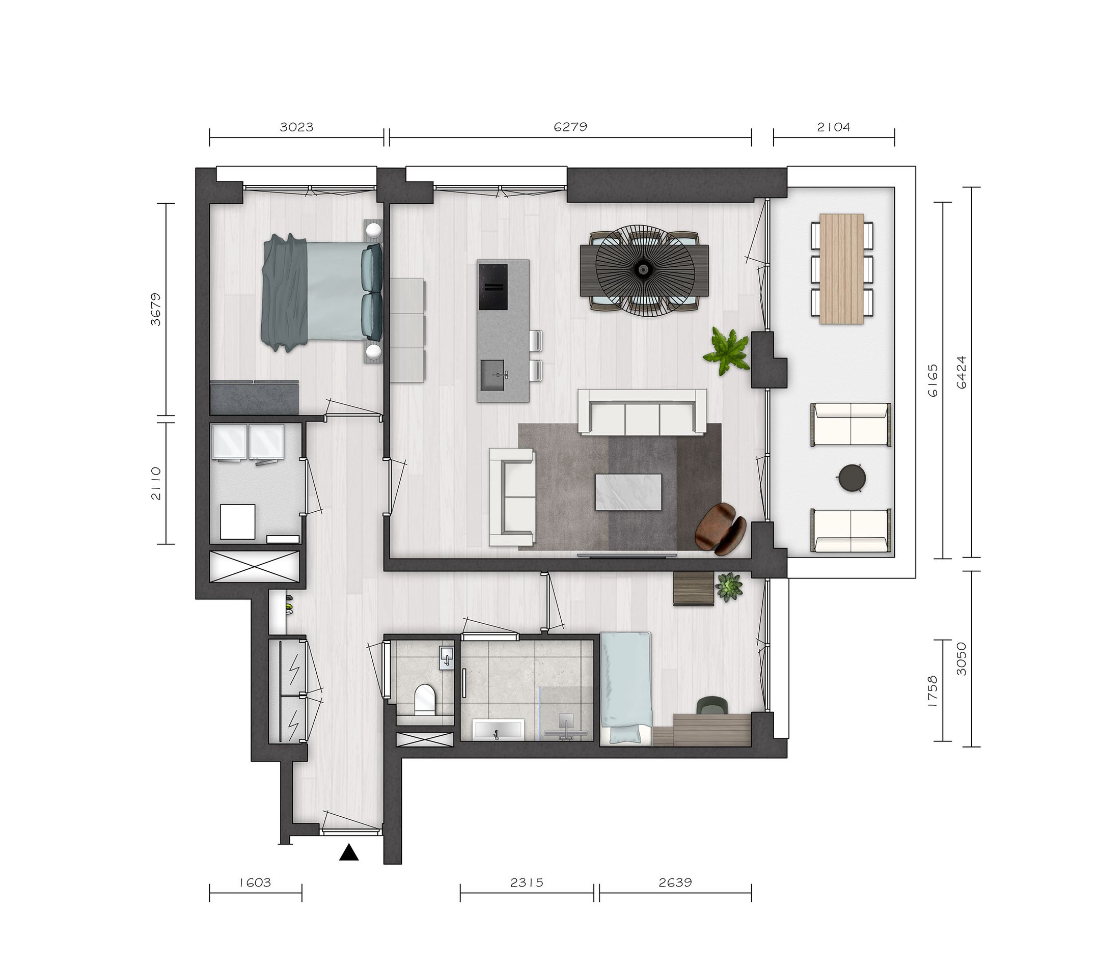 Foto 9 van Parkvilla 8 | 3 & 4 kamer appartement AURI (Bouwnr. 6)