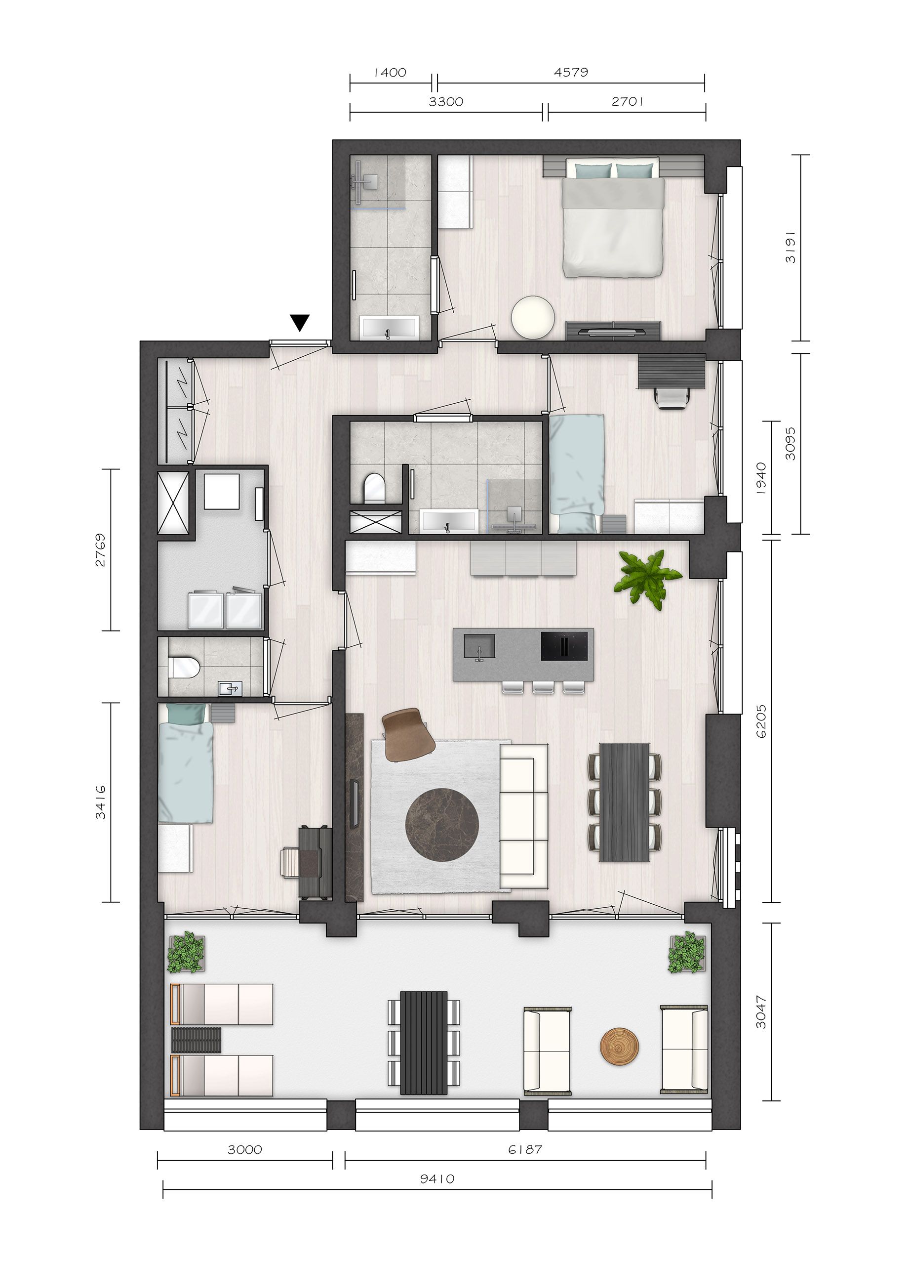 Foto 9 van Parkvilla 8 | 3 & 4 kamer appartement NORI (Bouwnr. 18)