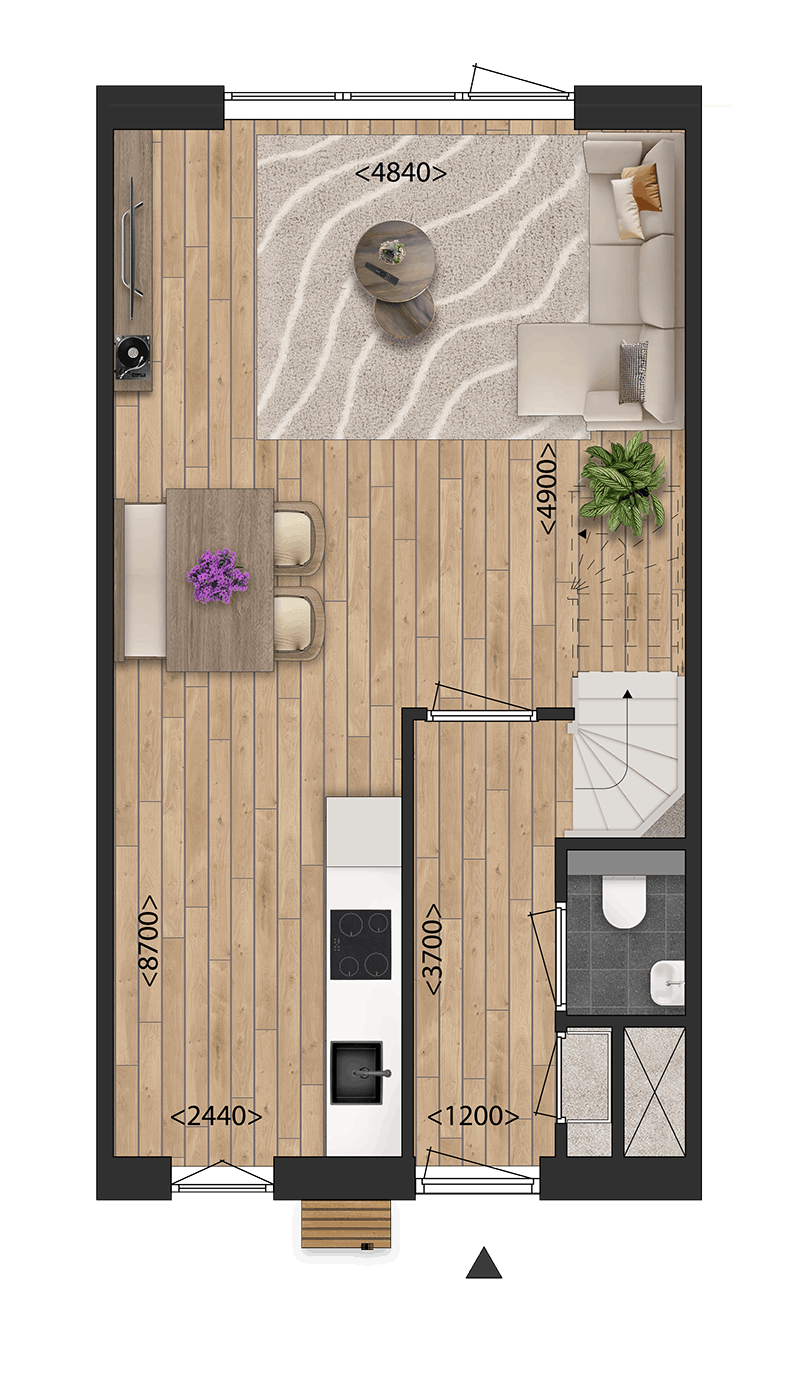 Foto 4 van Tussenwoningen (Bouwnr. 80)